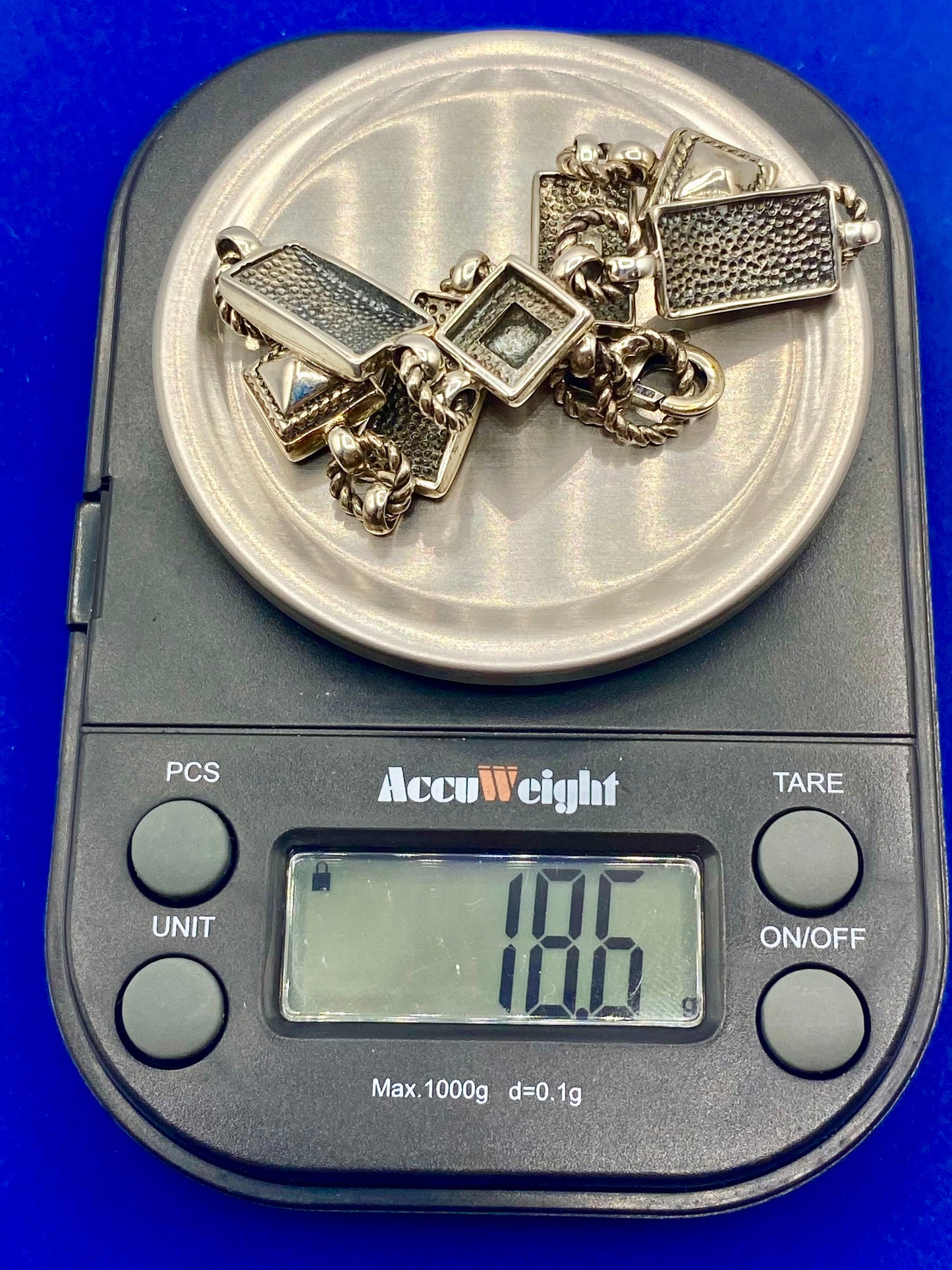 Sterling Silver Ornate Panel Bracelet