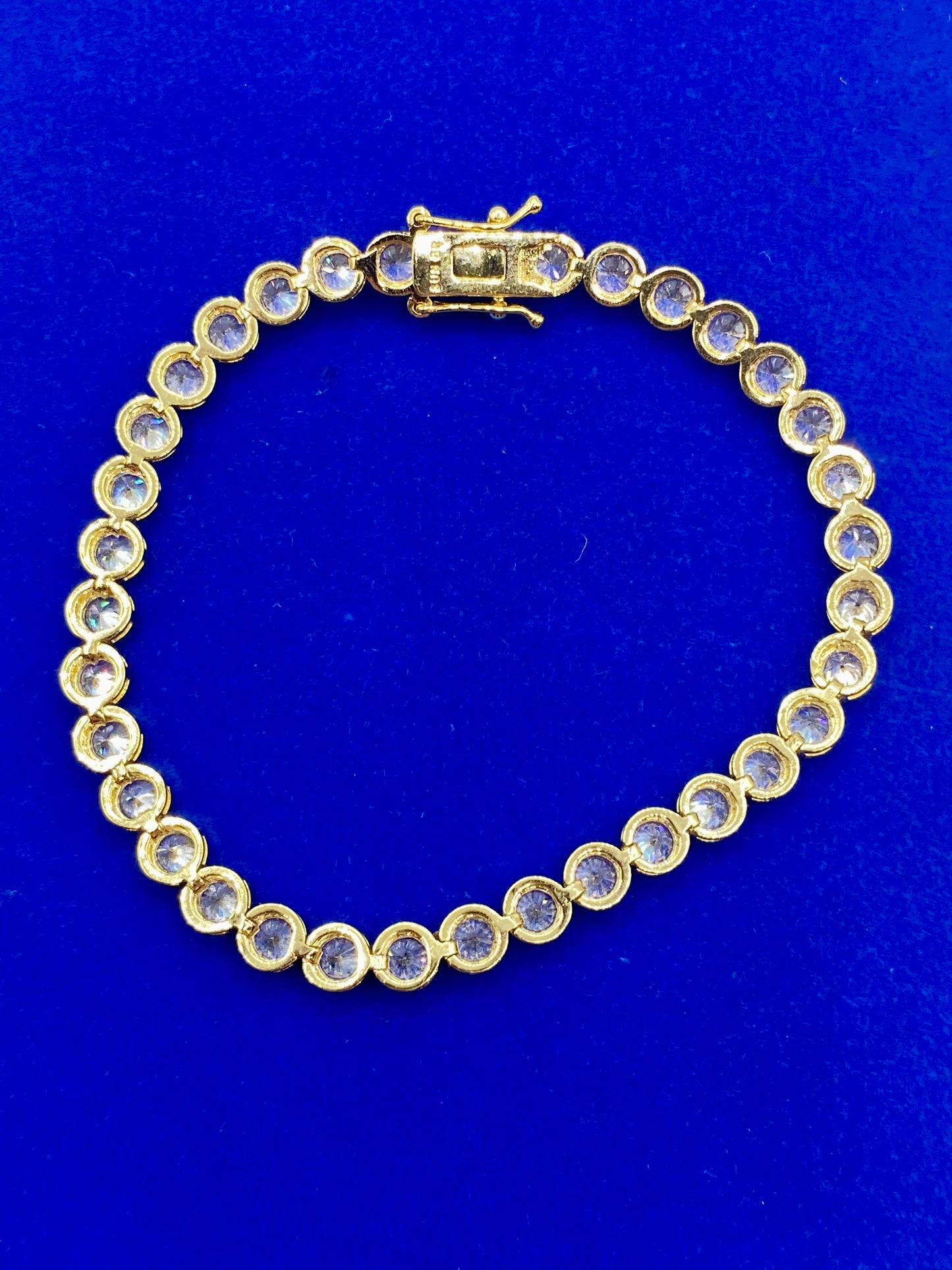 Gold Tone CZ Tennis Bracelet