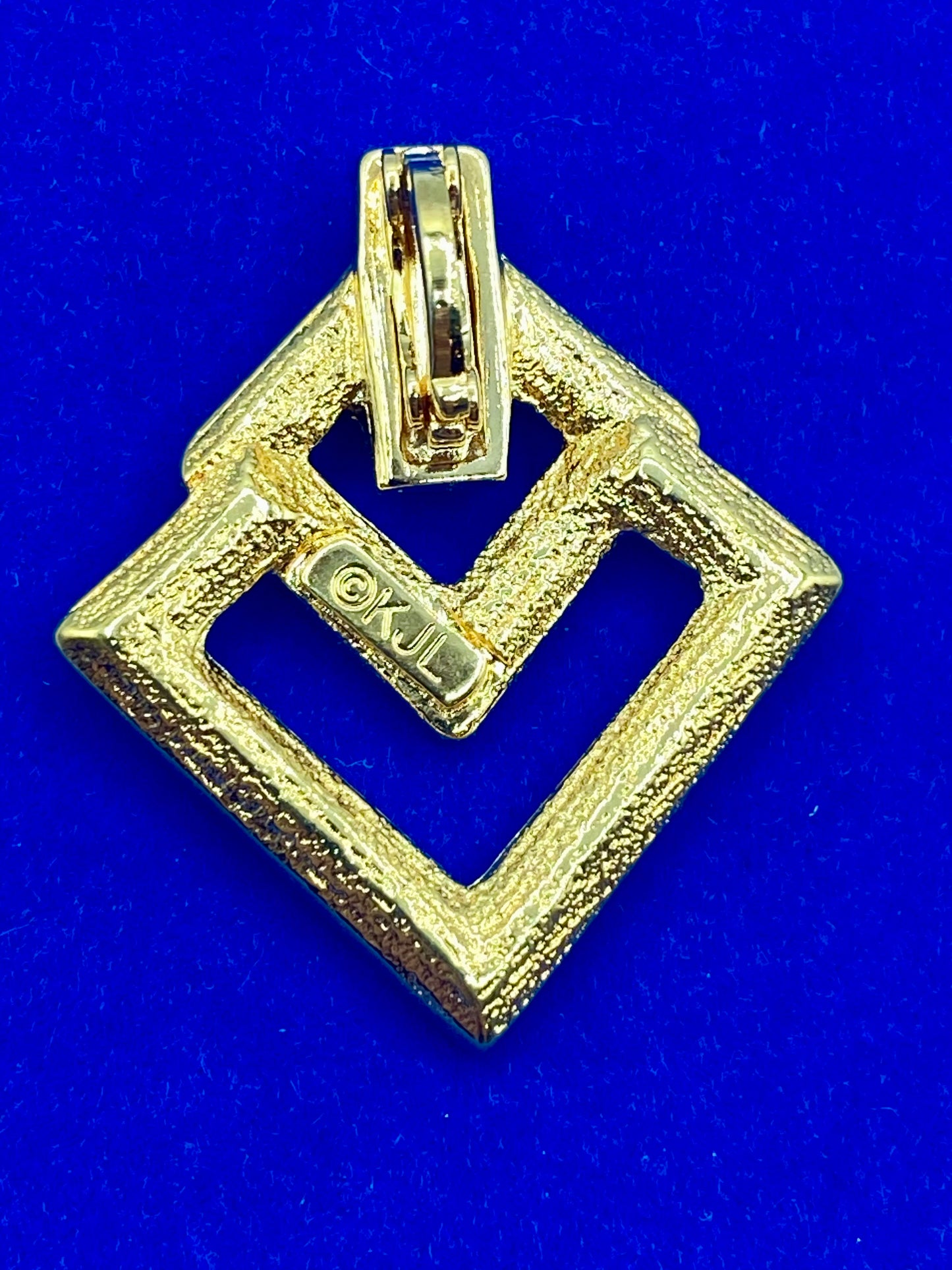 Vintage KJL Rhinestone Slide Pendant