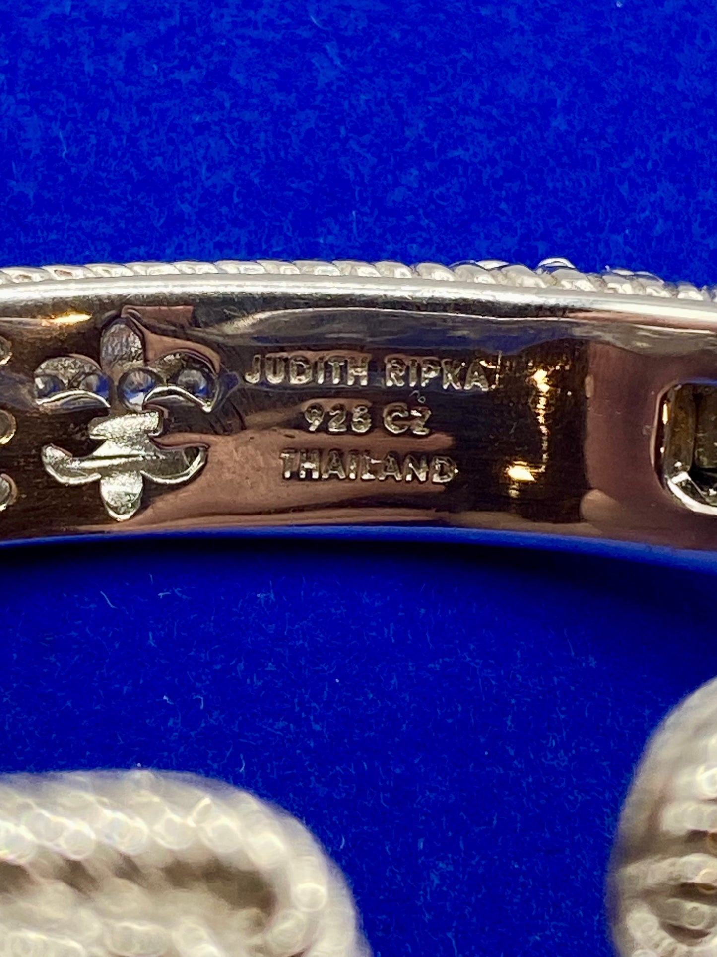 Judith Ripka Sterling Silver Hinged Cuff CZ Heart Bracelet