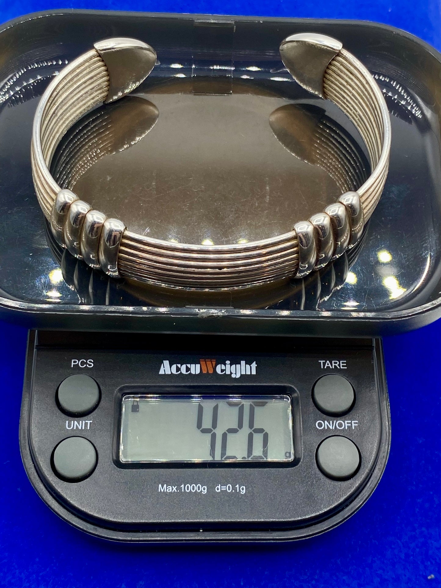Sterling Silver GV Heavy Cuff Bracelet