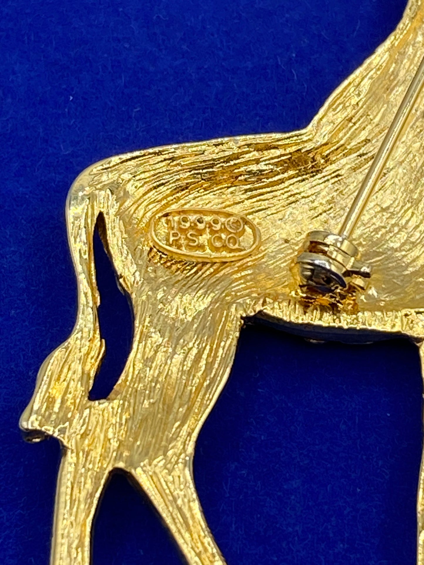 Vintage 1999 P.S. Co Rhinestone Giraffe Brooch
