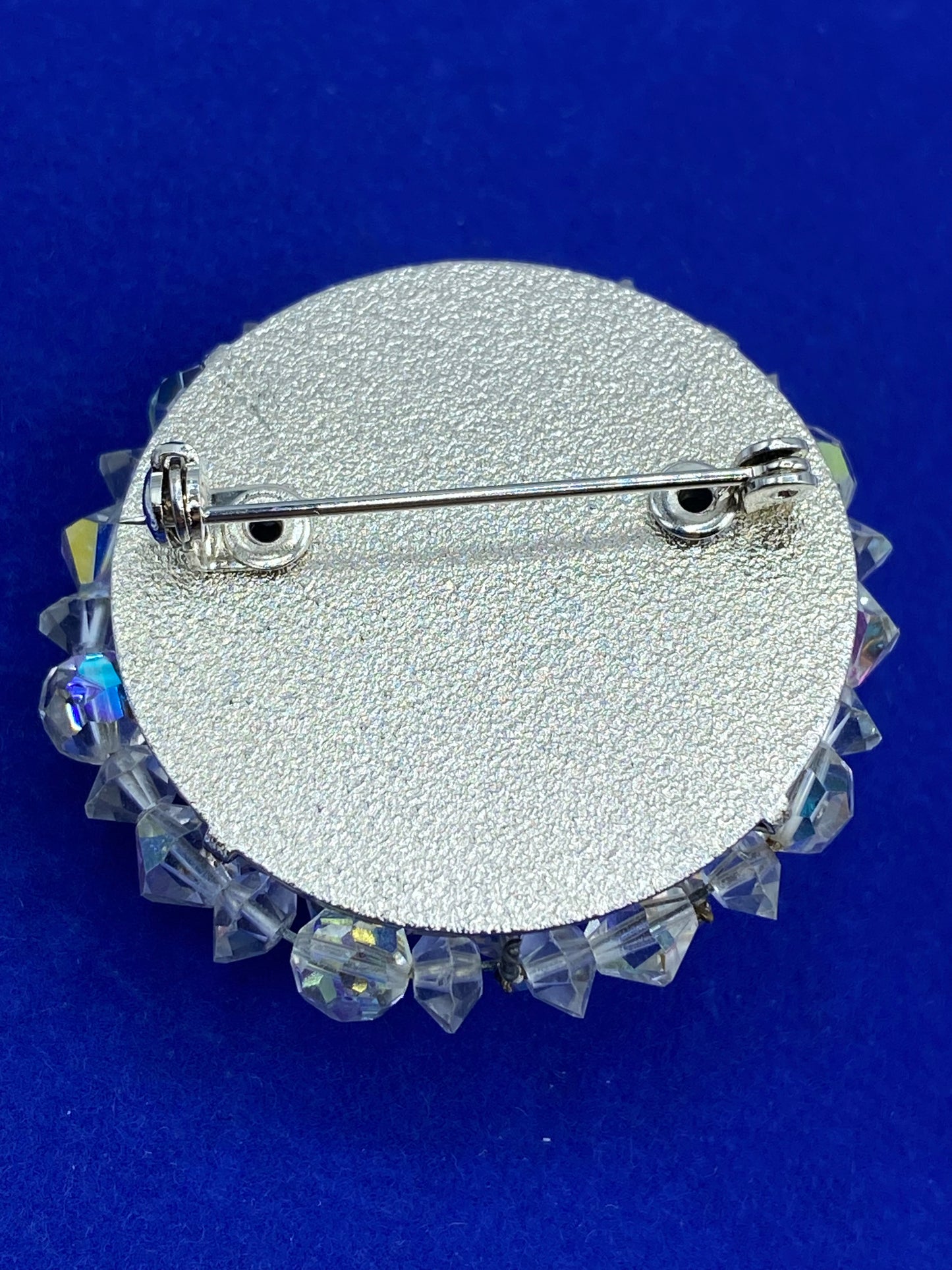 Vintage AB Crystal Brooch With Rhinestones