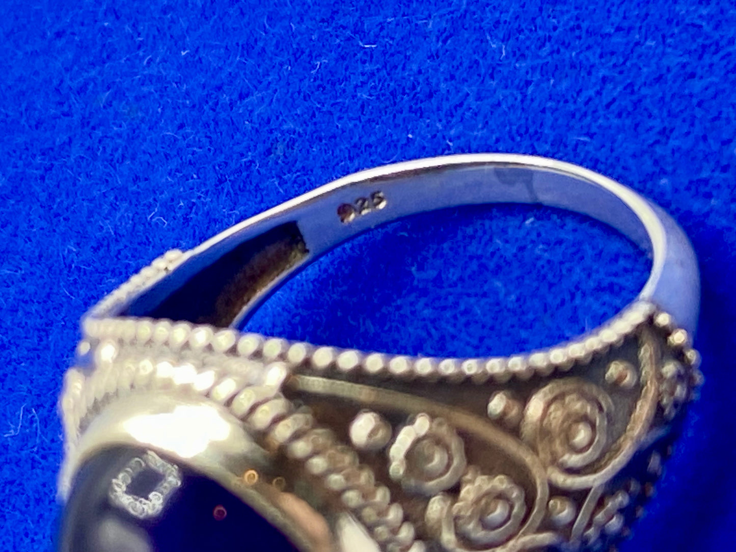 Sterling Silver Amethyst Cabochon Ring