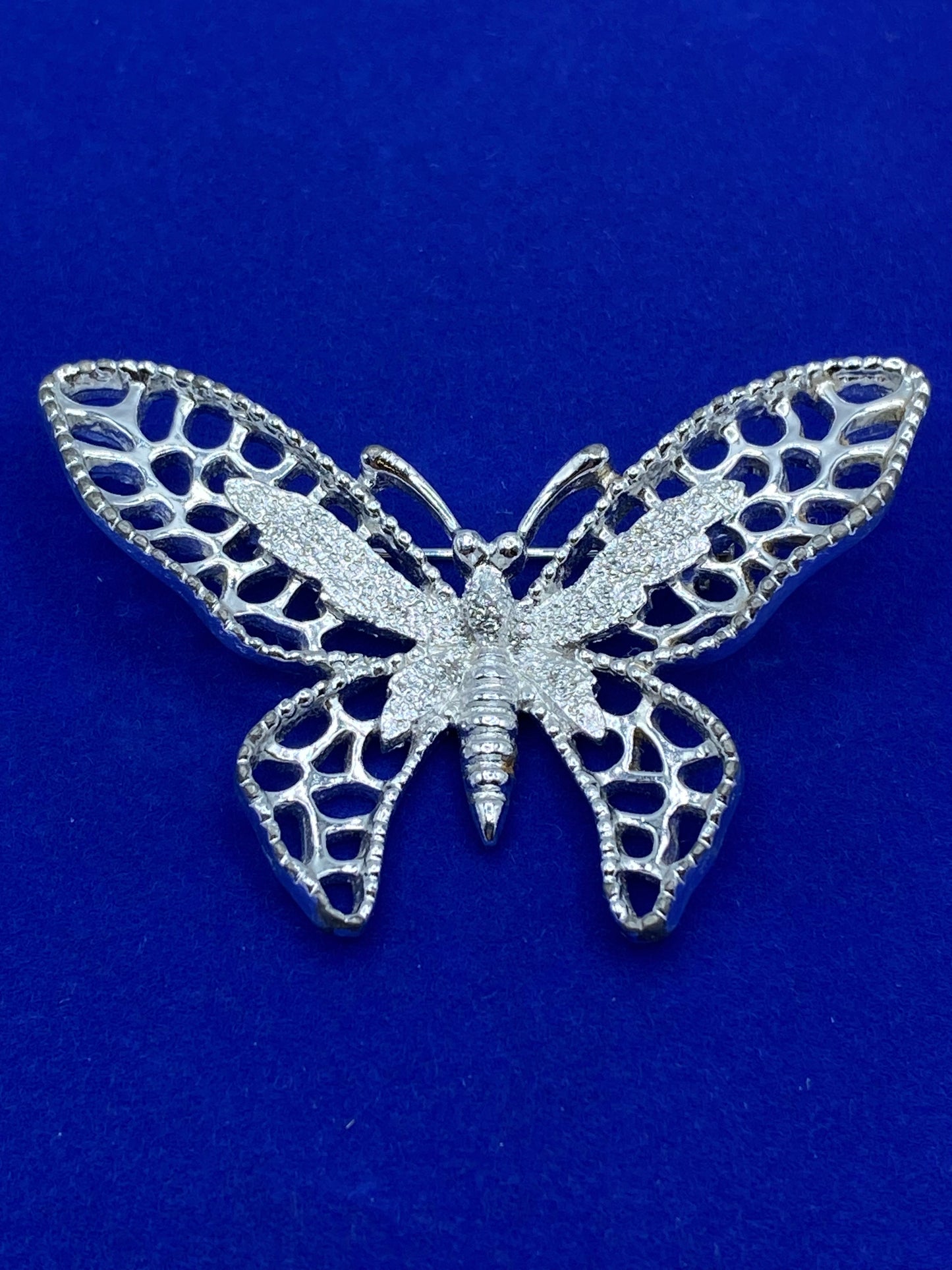 Sarah Coventry Silver Tone Butterfly Brooch