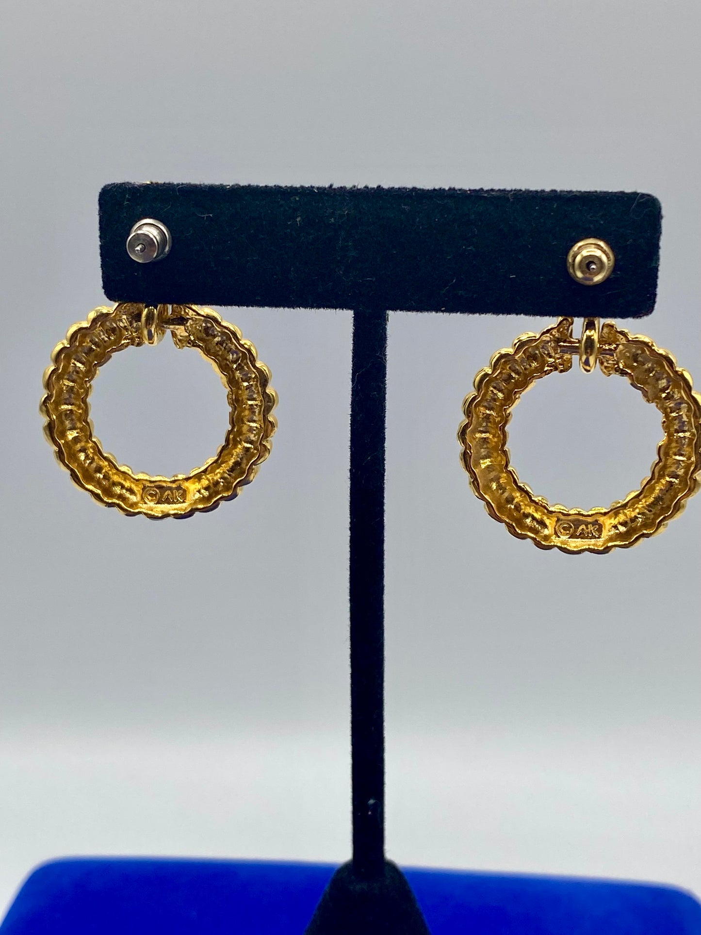 Vintage Anne Klein Gold Tone Hoop Earrings
