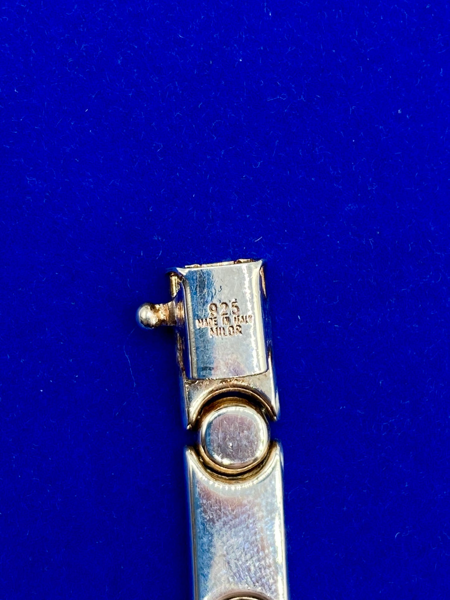 Sterling Silver Milor Italy Vermeil Screw Link Bracelet