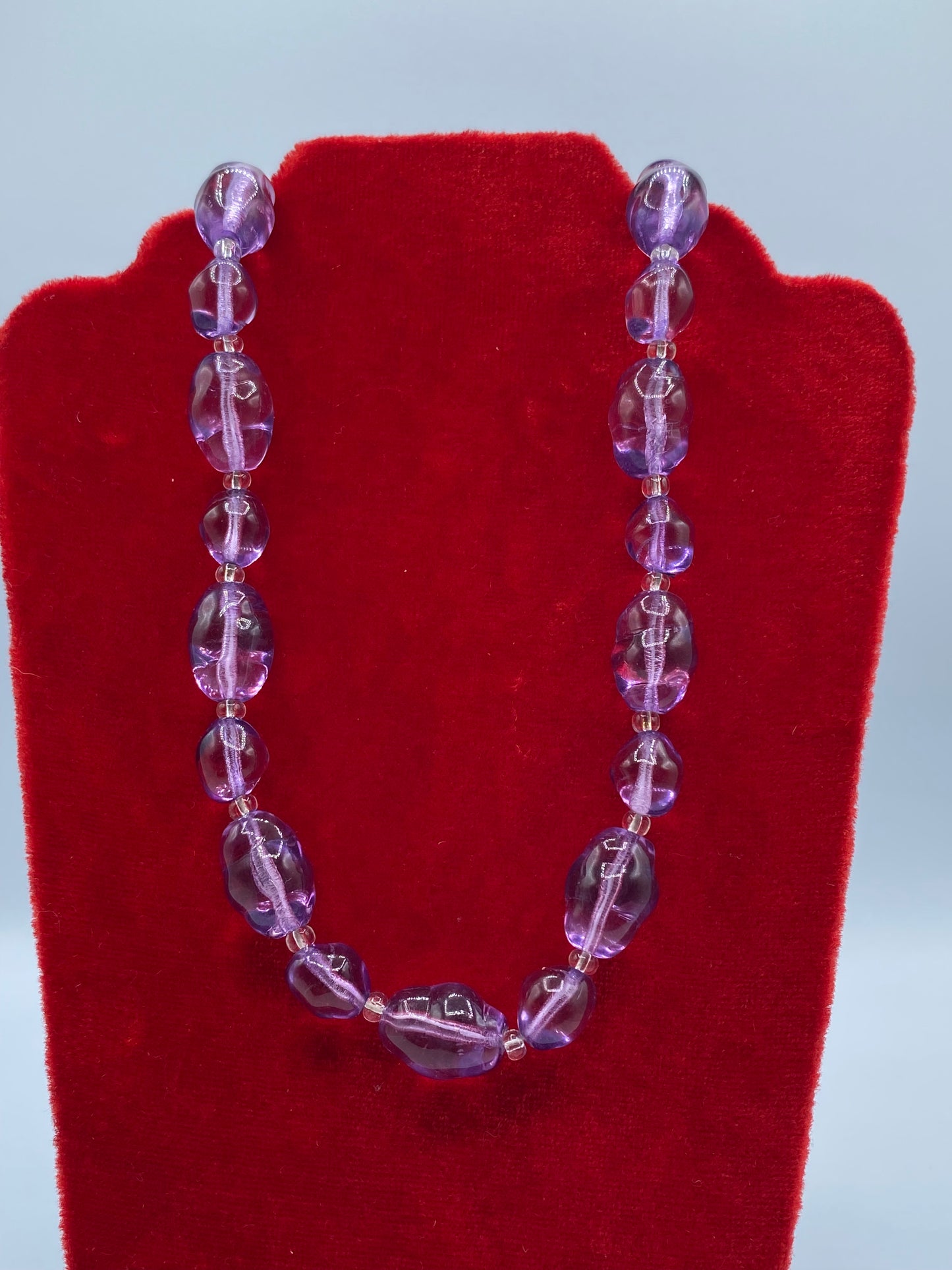 Joan Rivers Purple Glass Necklace