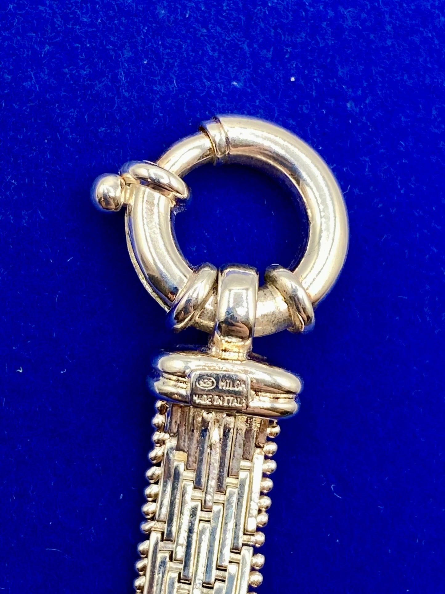 Sterling Silver Milor Italy Riccio Style Bracelet