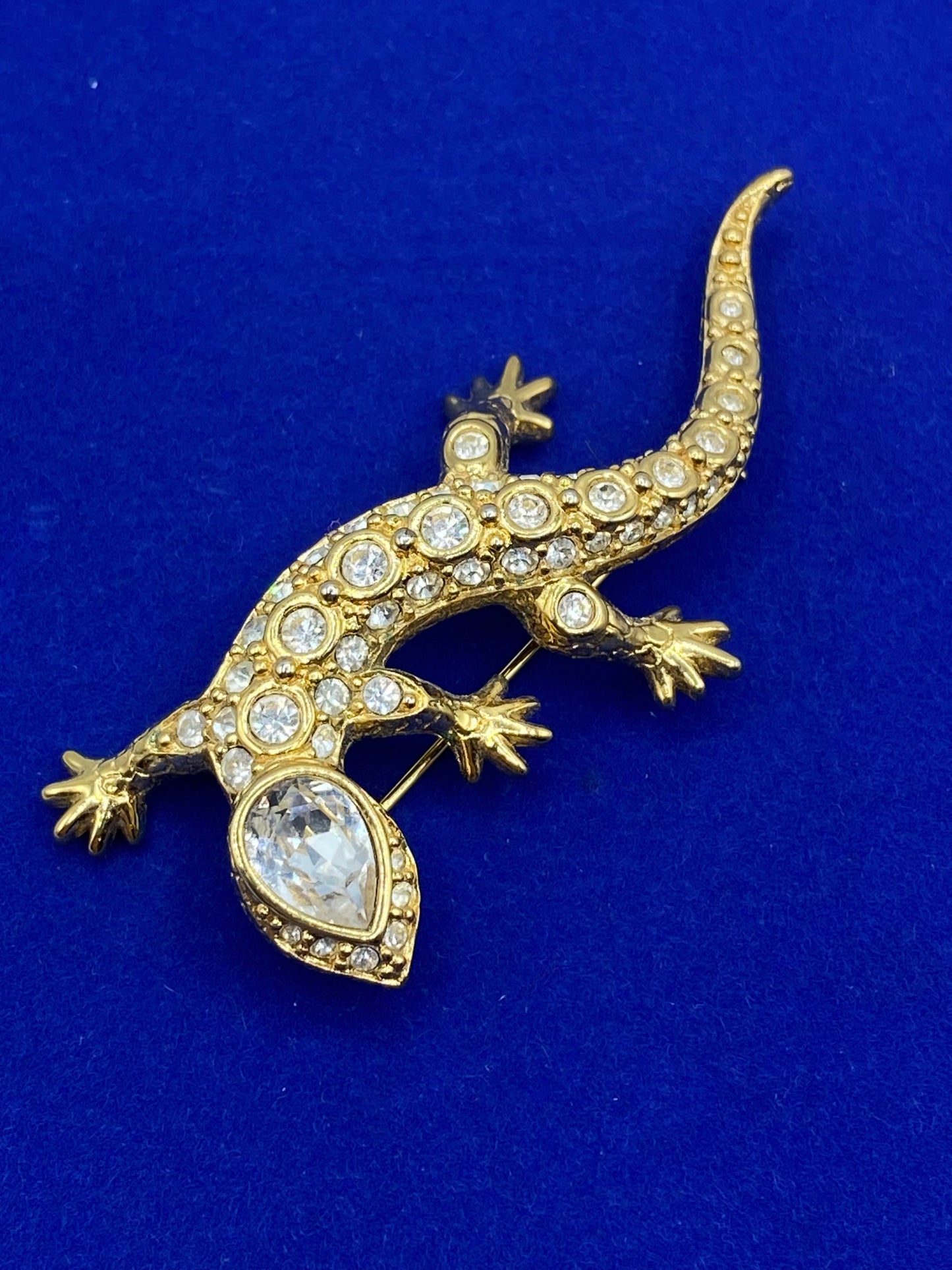 Swarovski Crystal Lizard Brooch