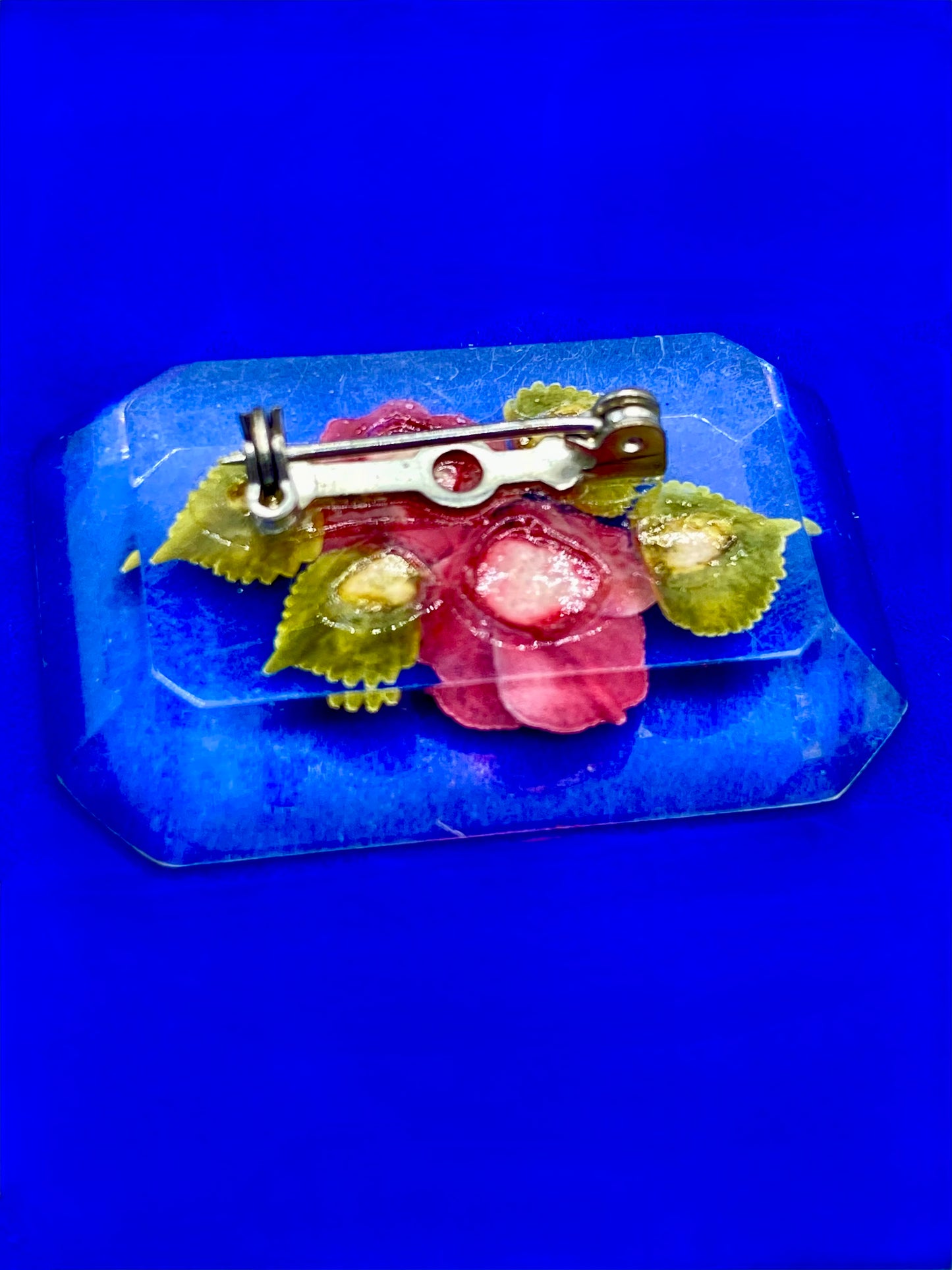 Vintage Lucite Floral Brooch