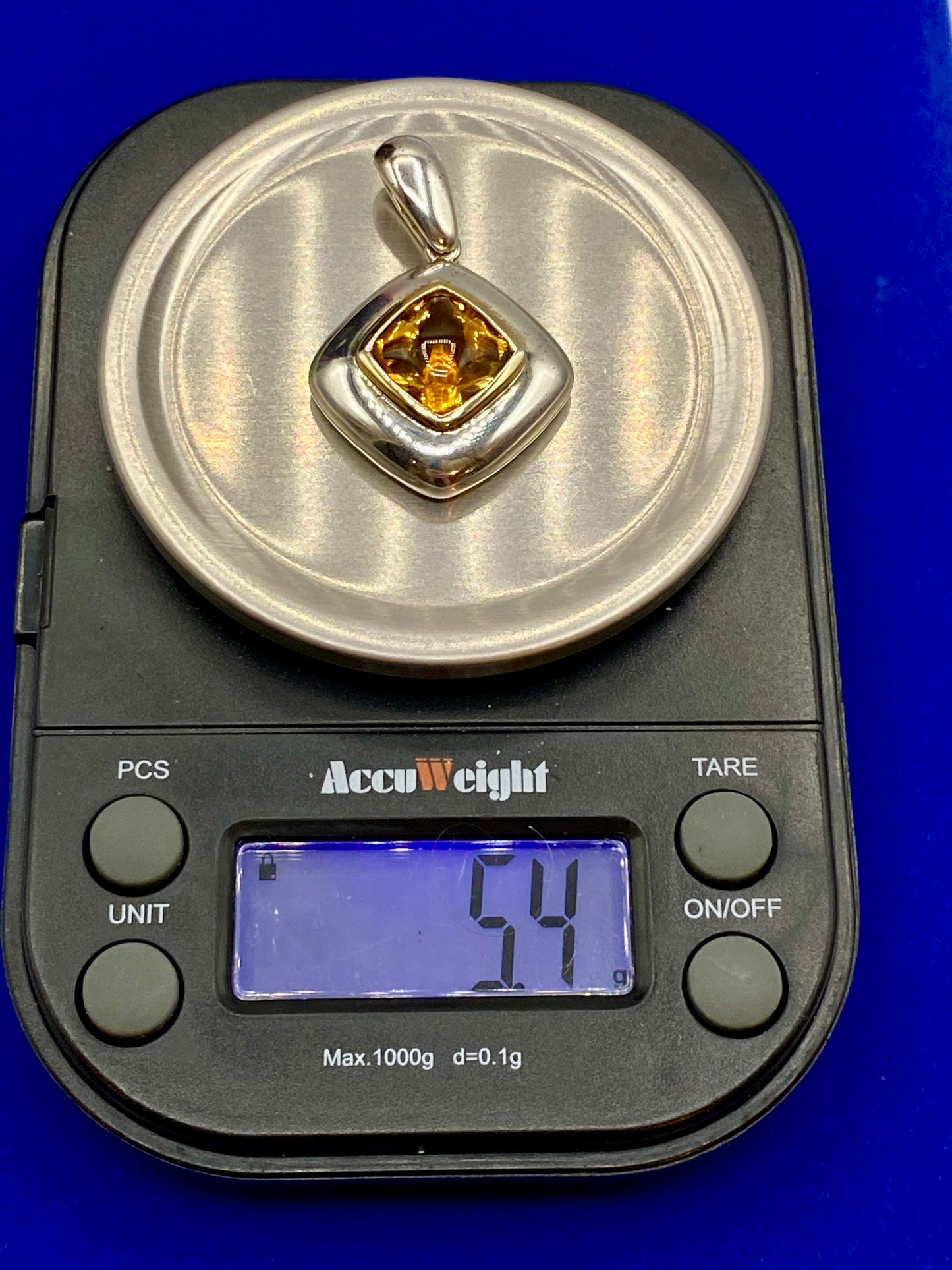 Sterling Silver Citrine Pendant