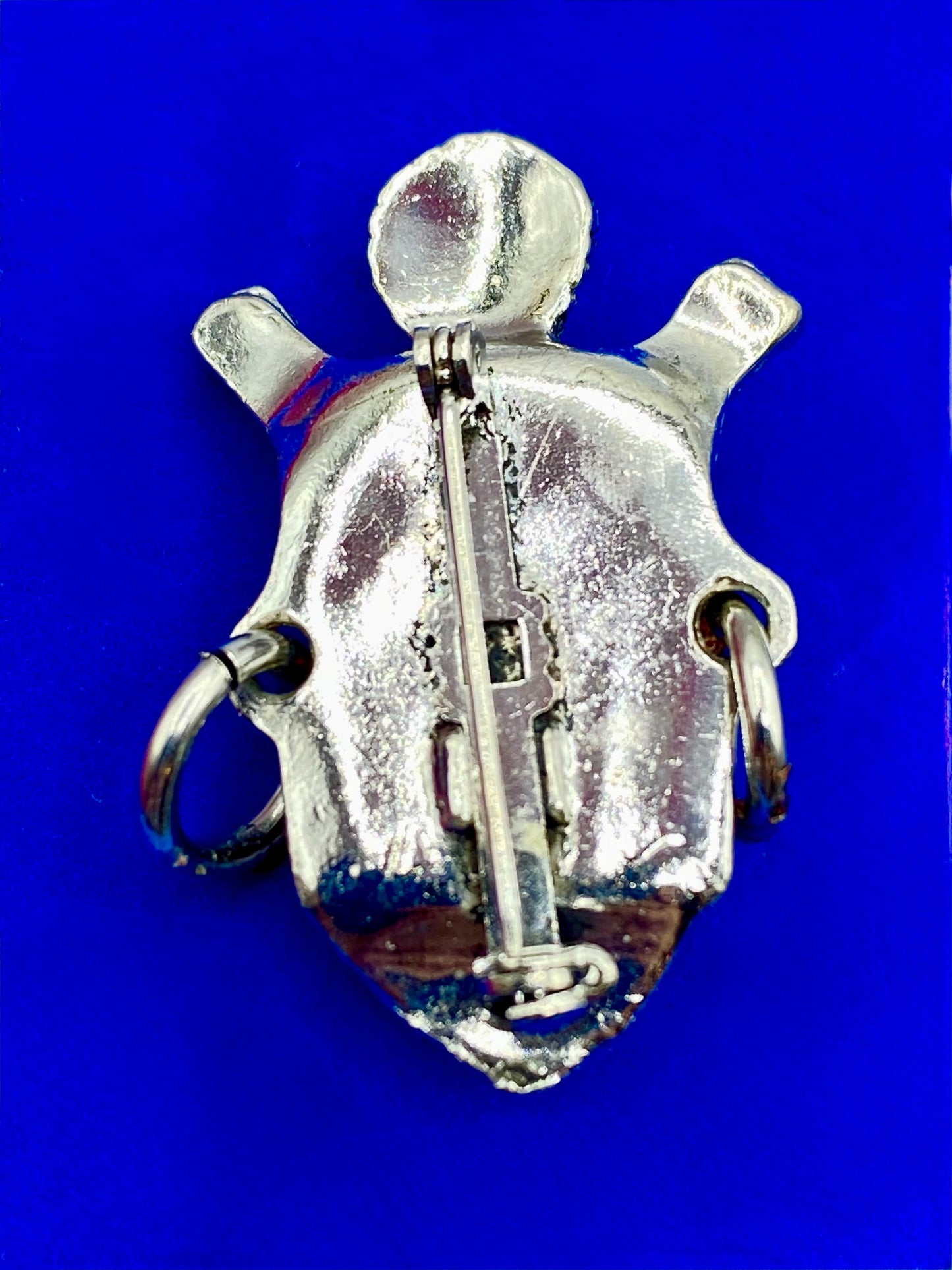 Vintage Selro Asian Princess Silver Tone Brooch