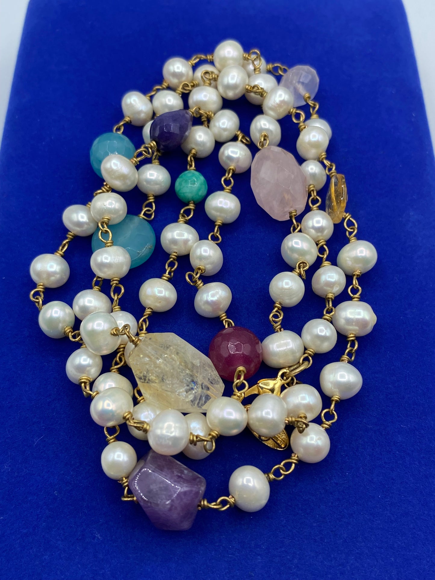 Cecilia Cervantes Pearl & Gemstone Necklace