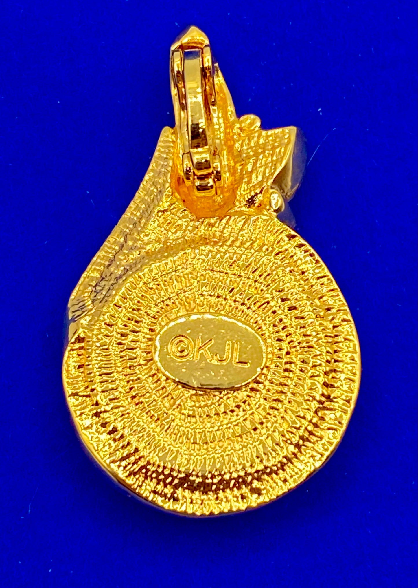 KJL Gold Tone & Blue Pendant