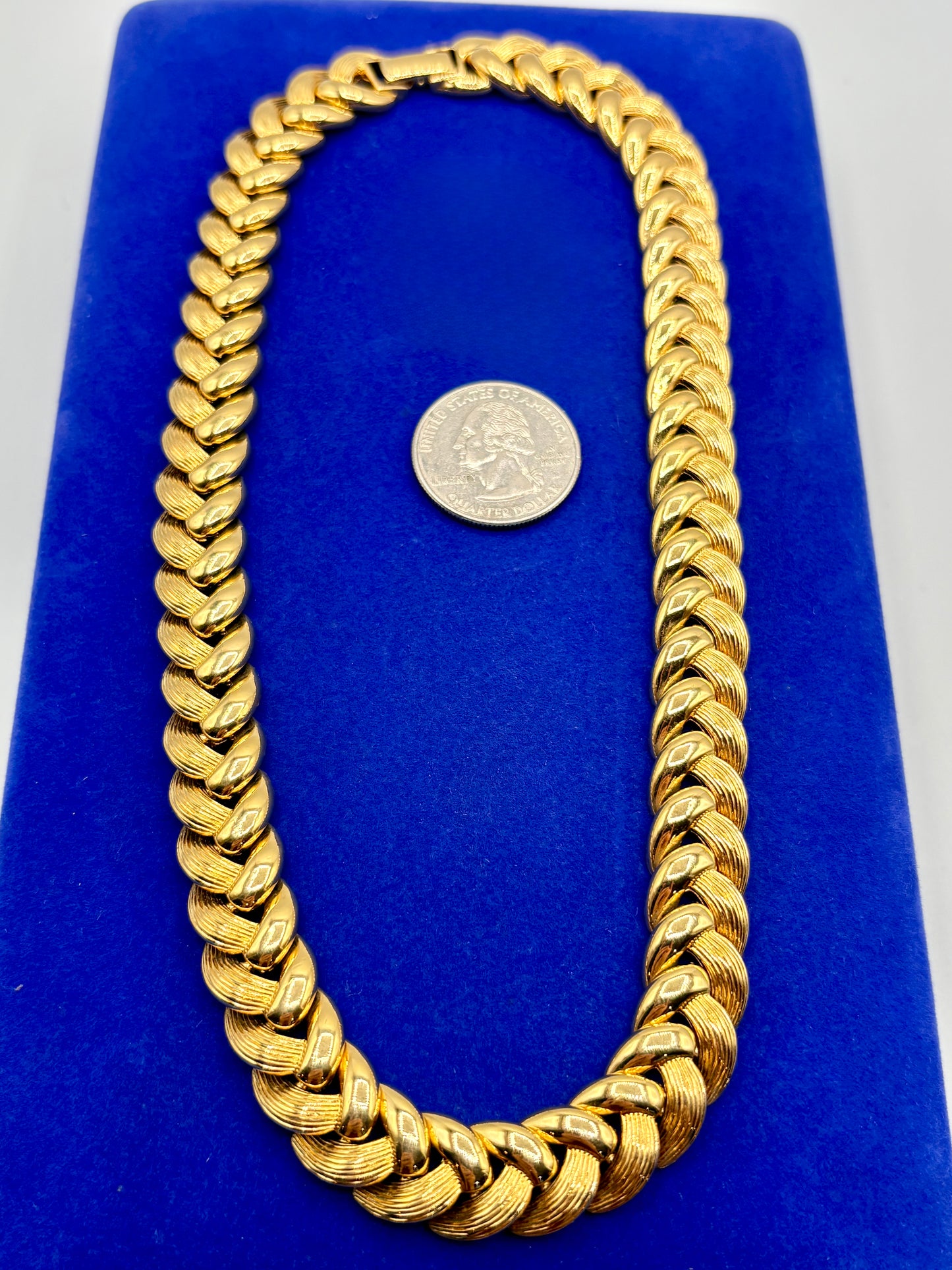 Vintage Gold Tone Choker Necklace
