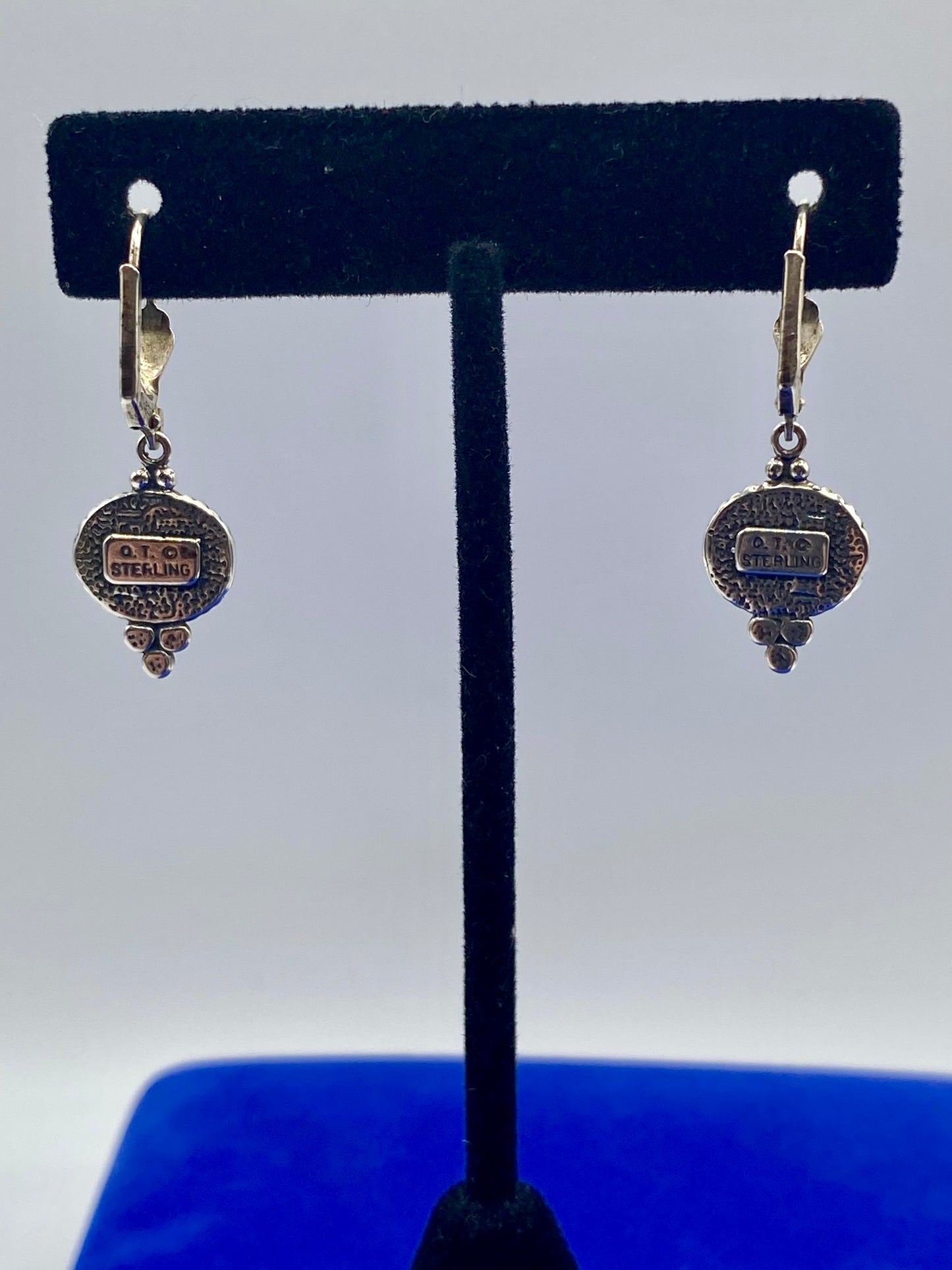 Quoc Turquoise Inc QT Sterling Silver Lapis Lazuli Dangle Drop Earrings