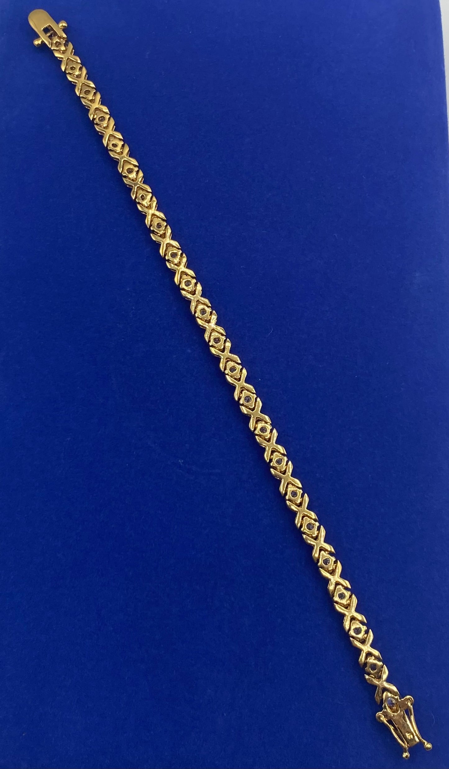 Gold Tone CZ Tennis Bracelet