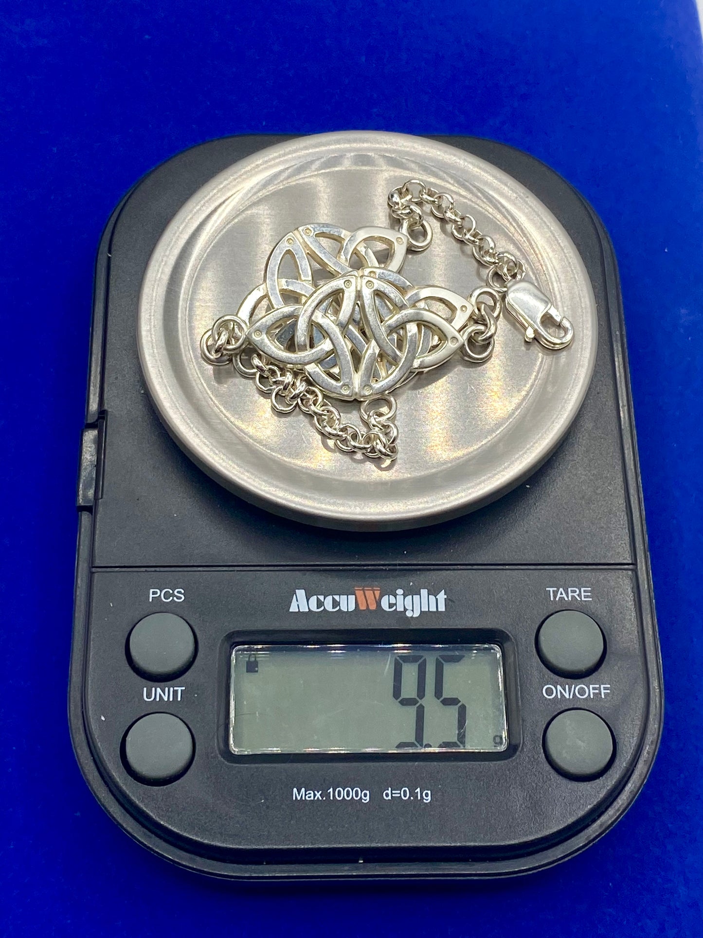 Vintage JMH Celtic Sterling Silver Bracelet