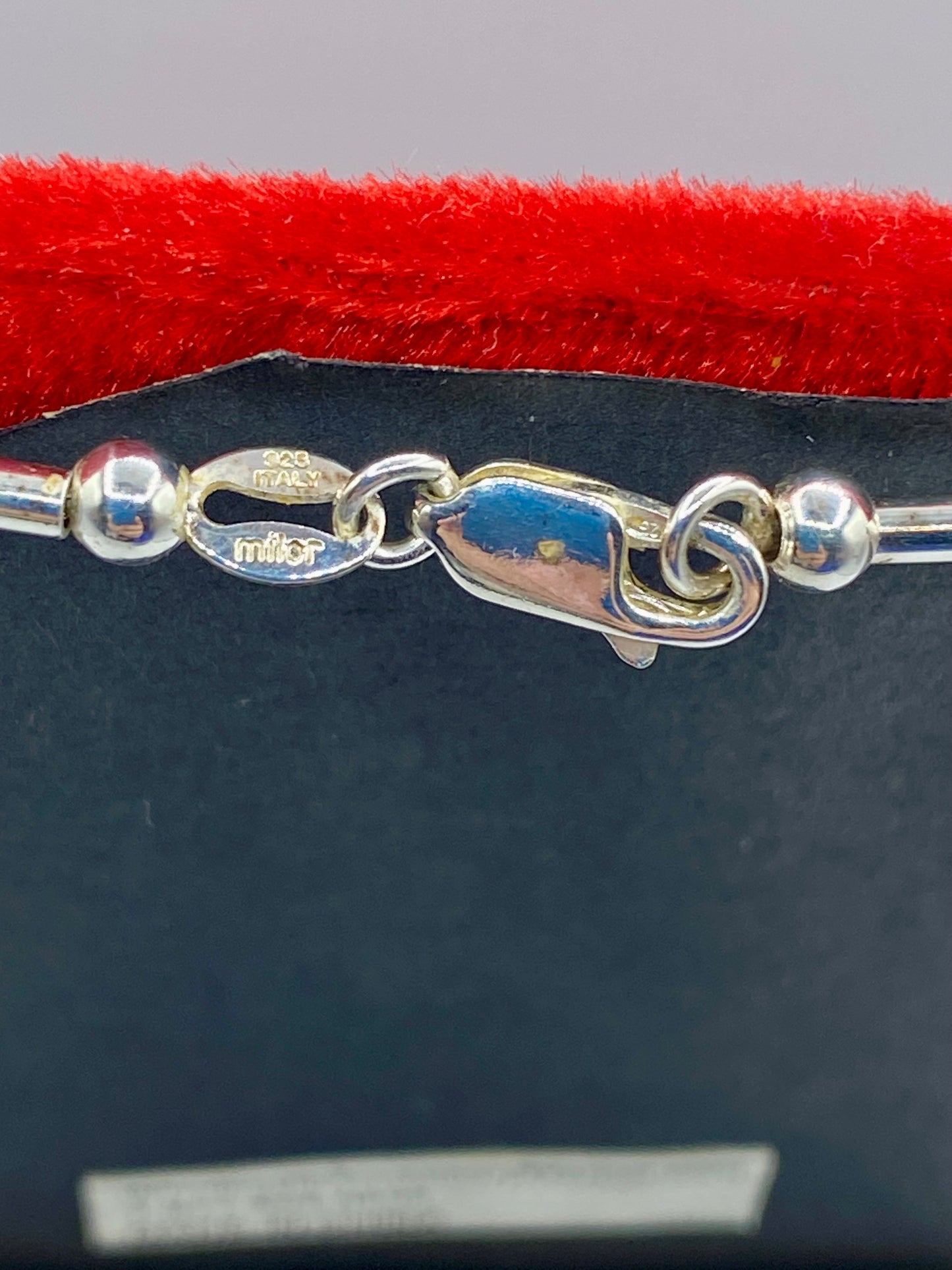 Sterling Silver Milor Italy Beaded Necklace