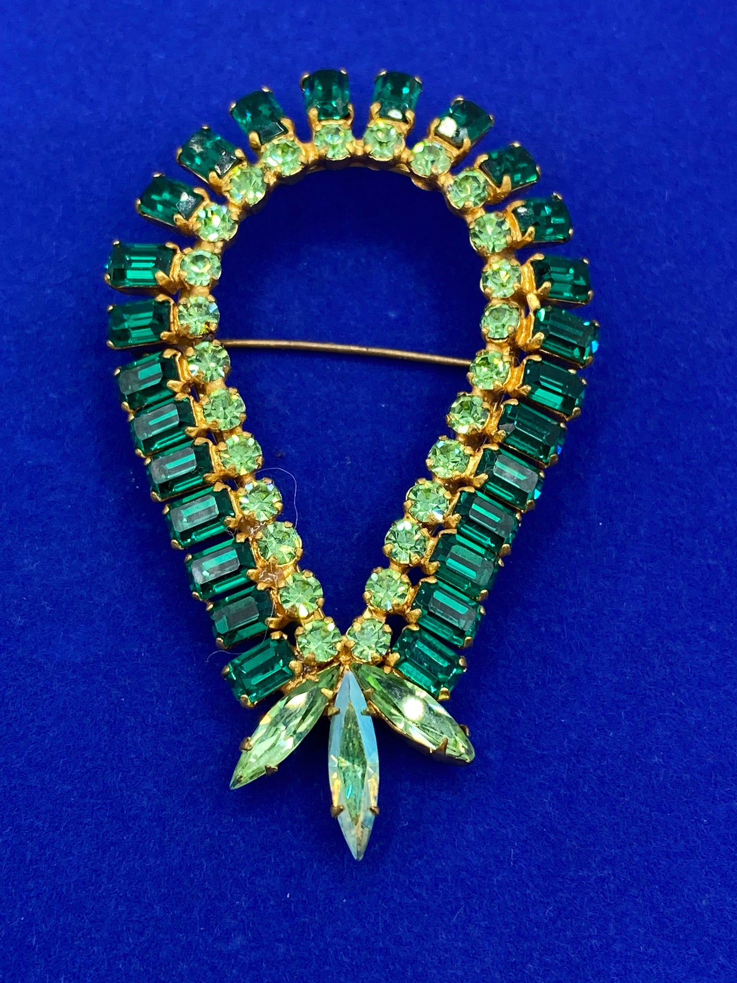 Austria Uranium Rhinestone Brooch