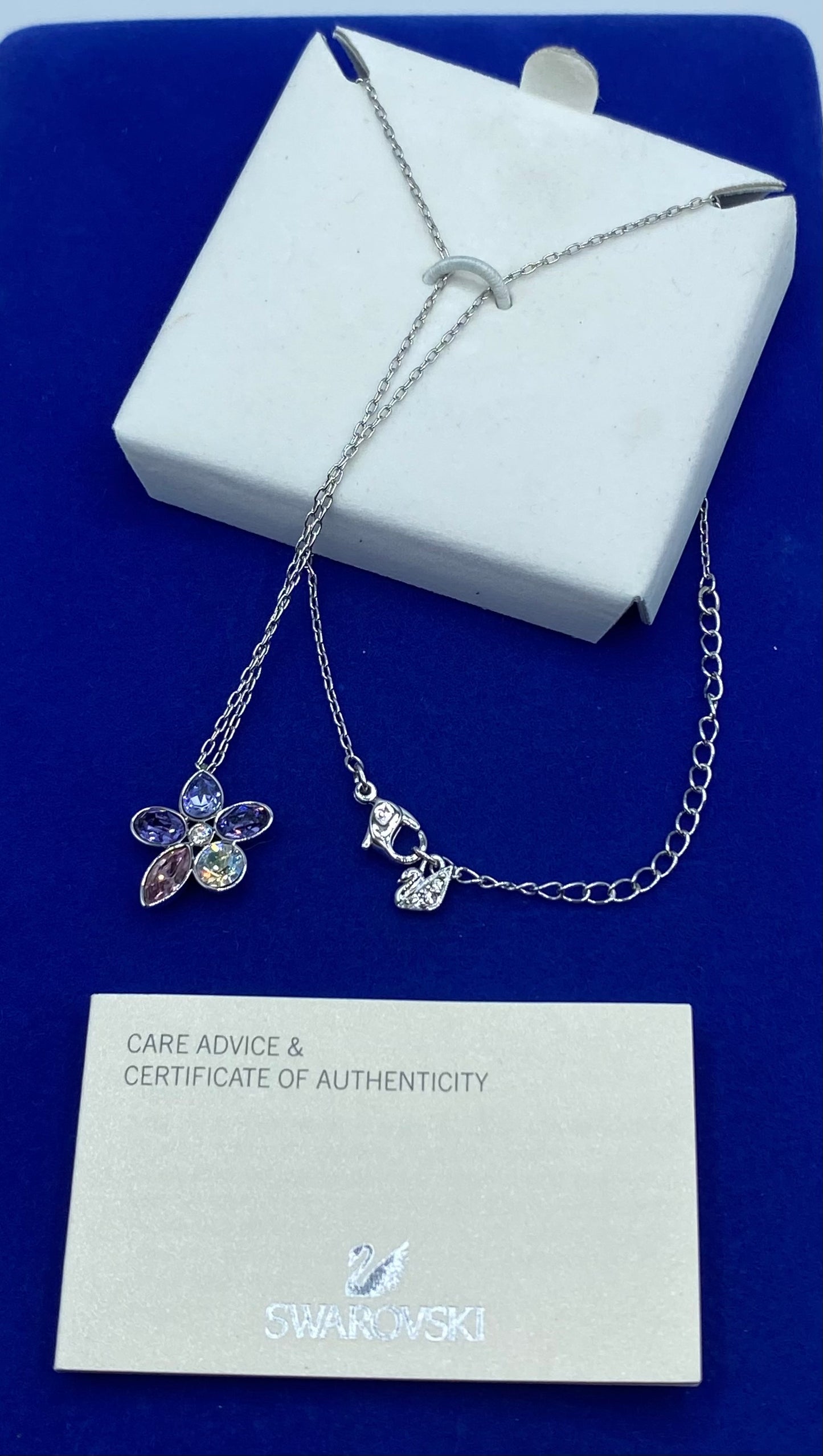 Swarovski Crystal Floral Necklace w/Box