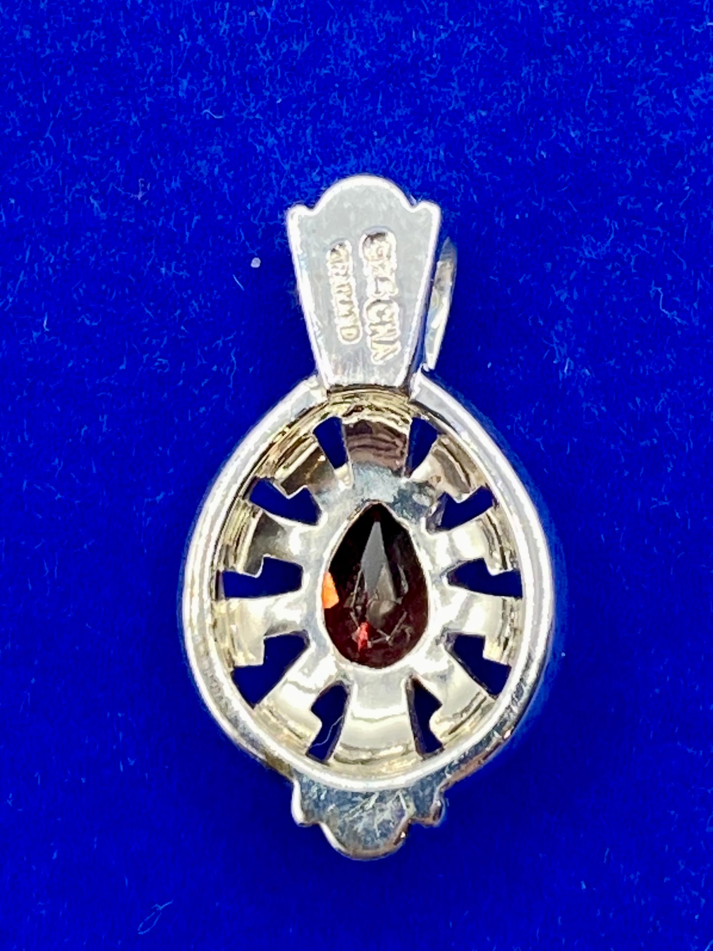 Sterling Silver Garnet Pendant