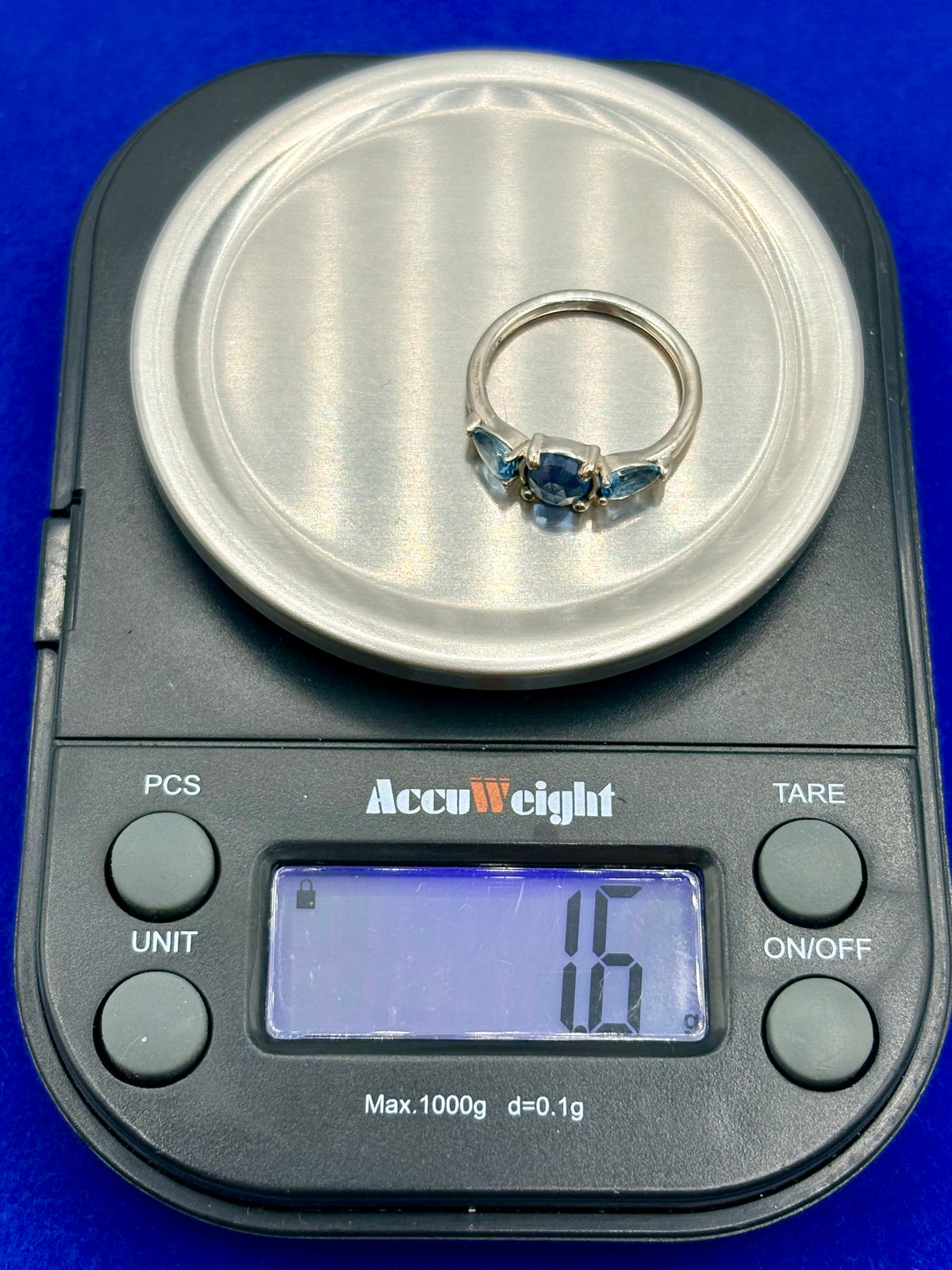 Pandora Blue Crystal Patterns of Frost Ring
