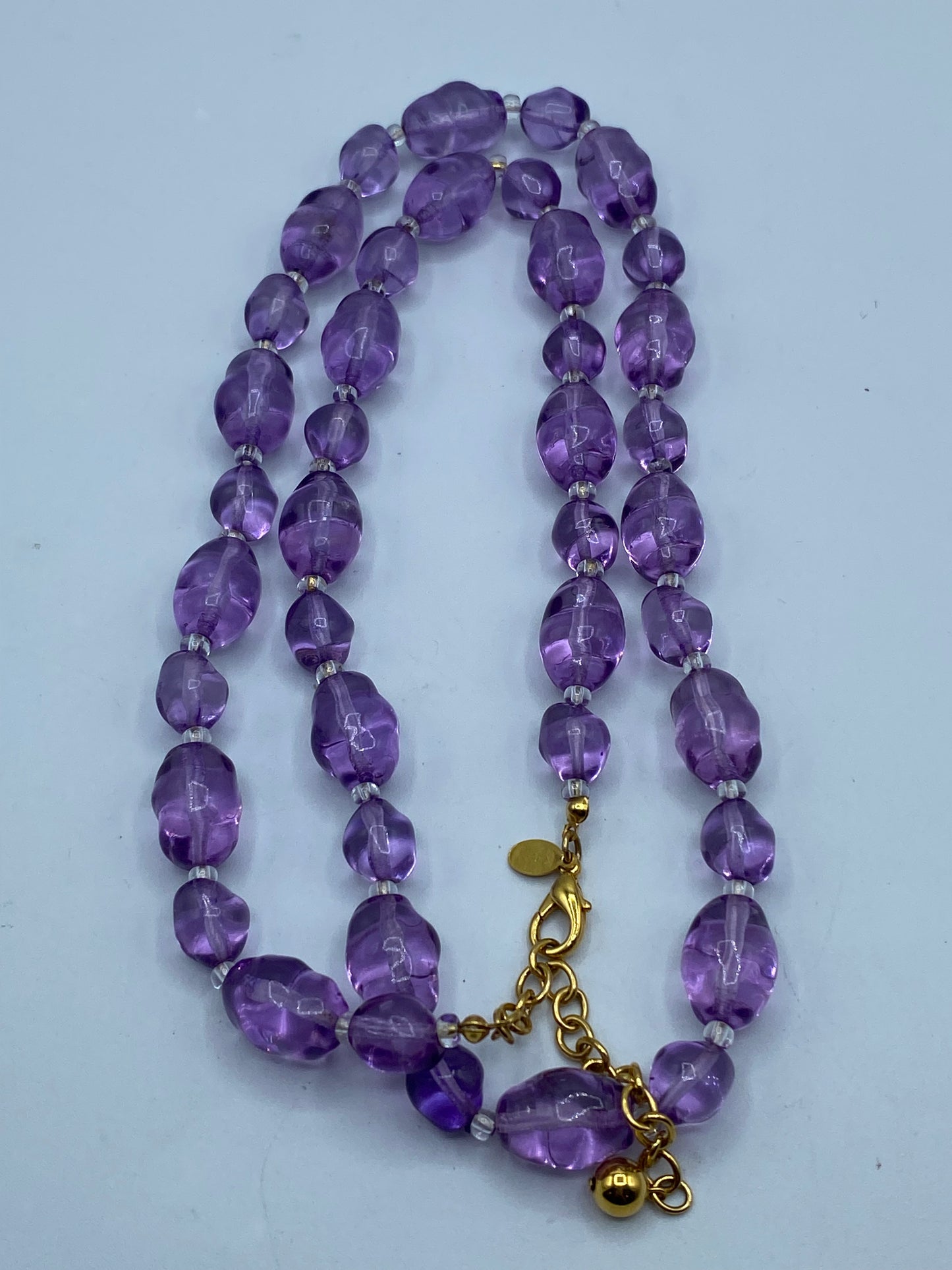 Joan Rivers Purple Glass Necklace
