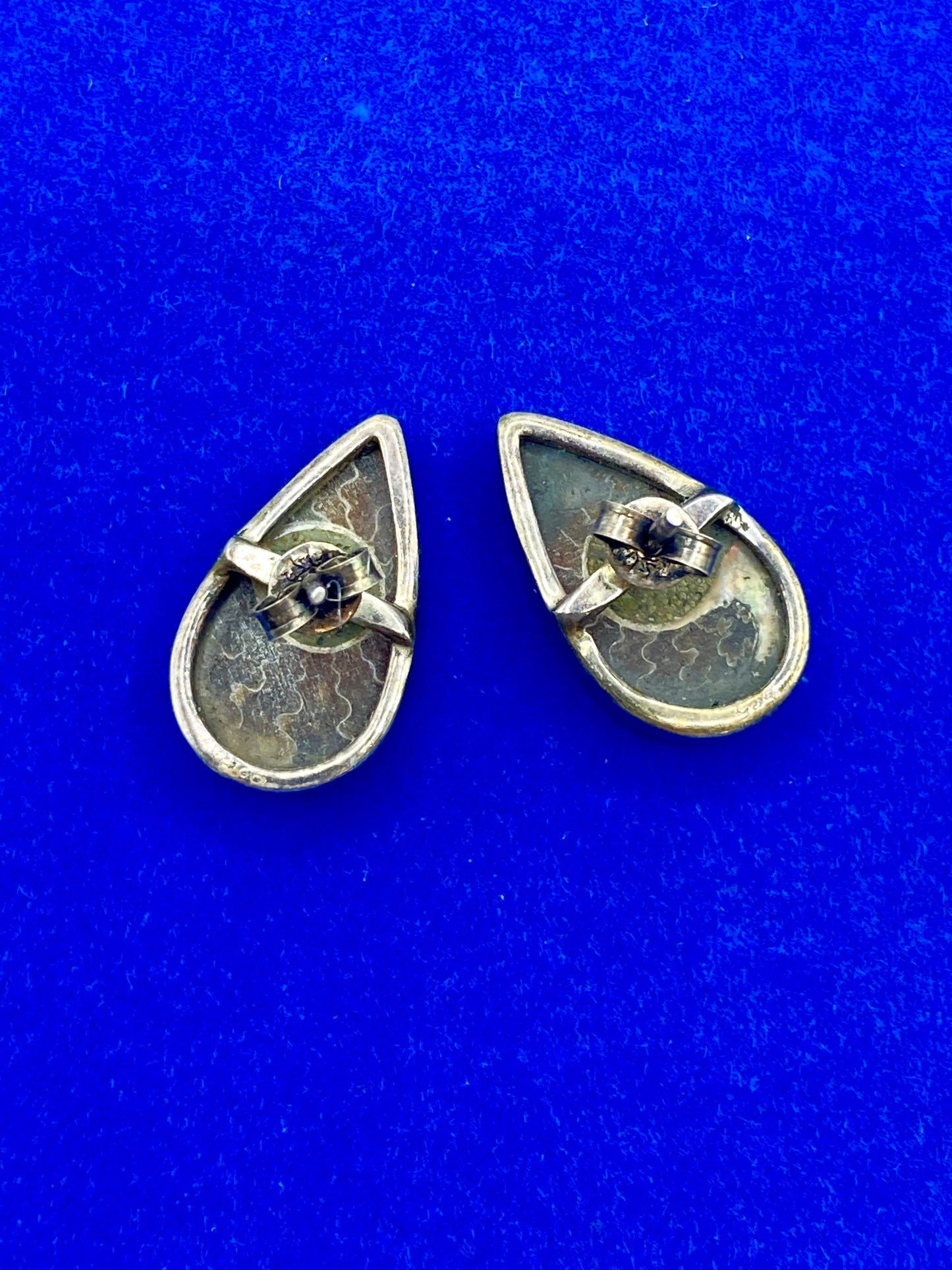 Sterling Silver Ammonite Ring & Earring Set