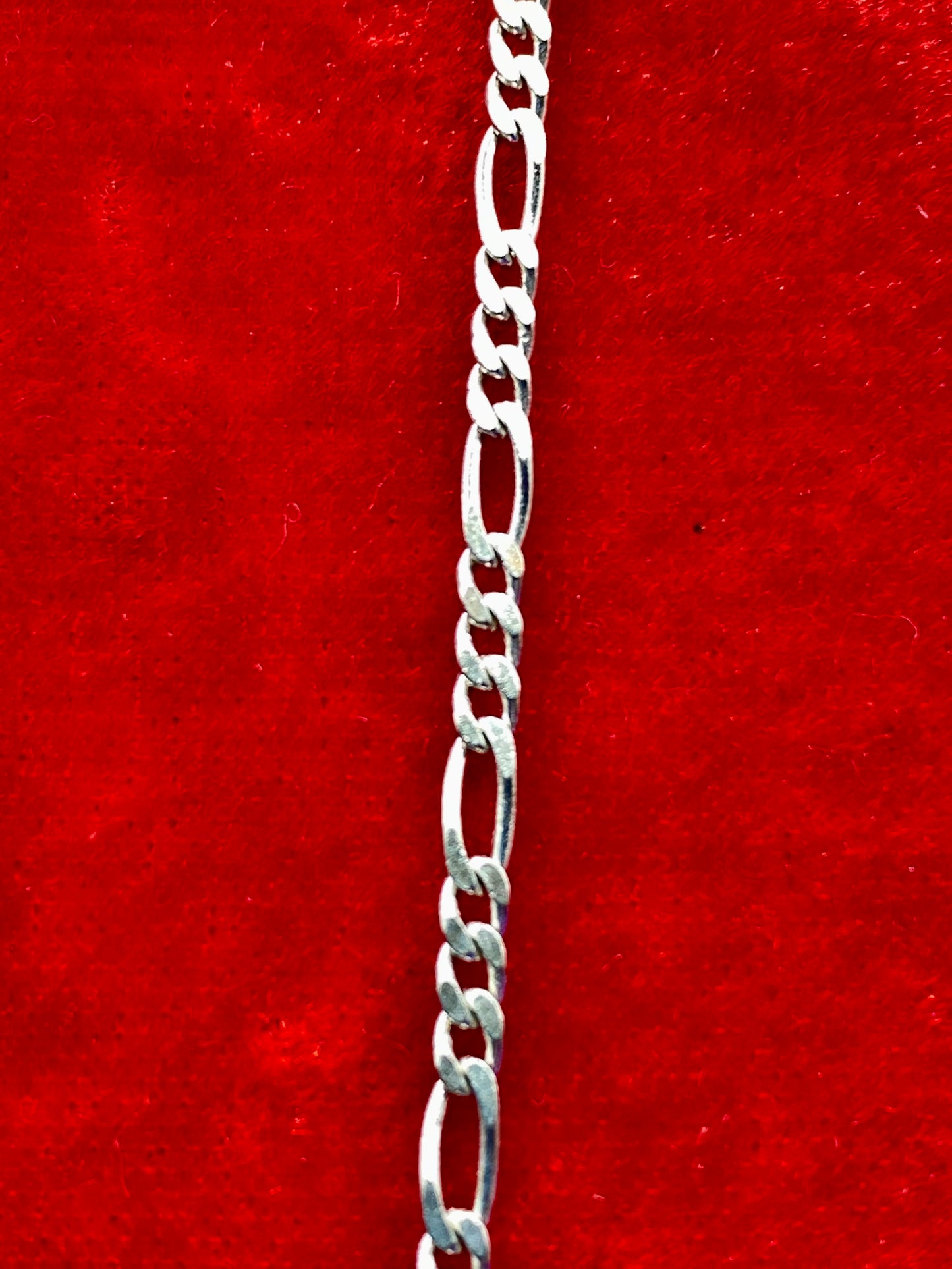 Sterling Silver Thin Figaro Chain Necklace