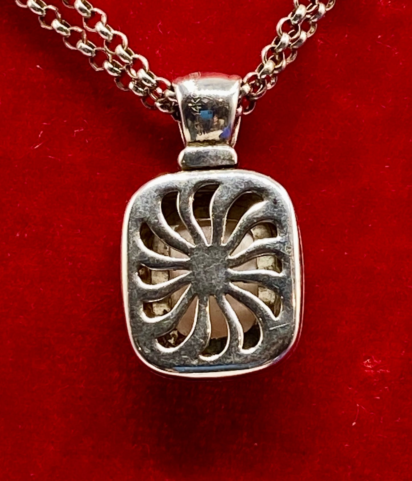 GV Sterling Silver & 14K Mother of Pearl Necklace