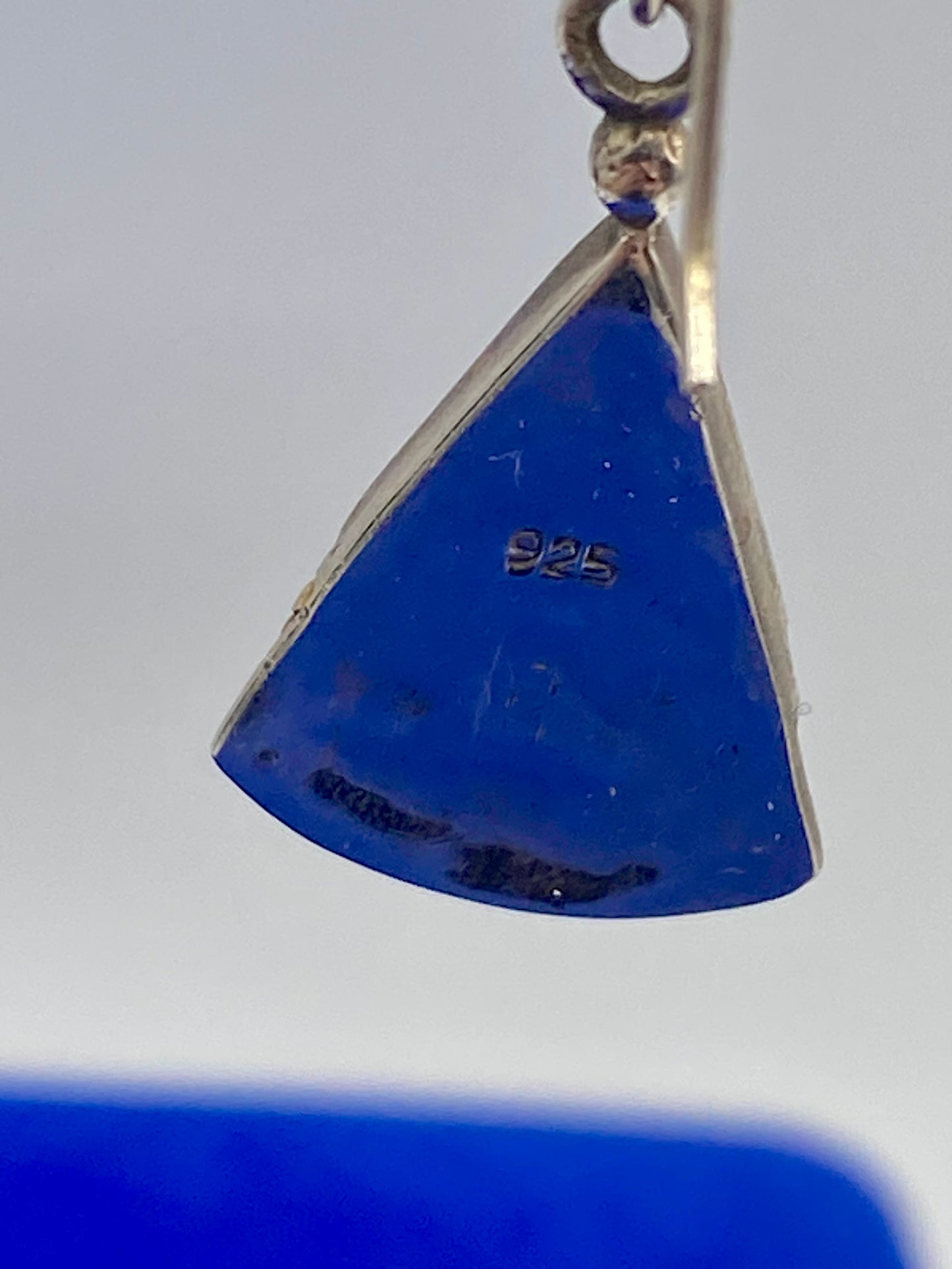 Sterling Silver Turquoise Triangle Earrings