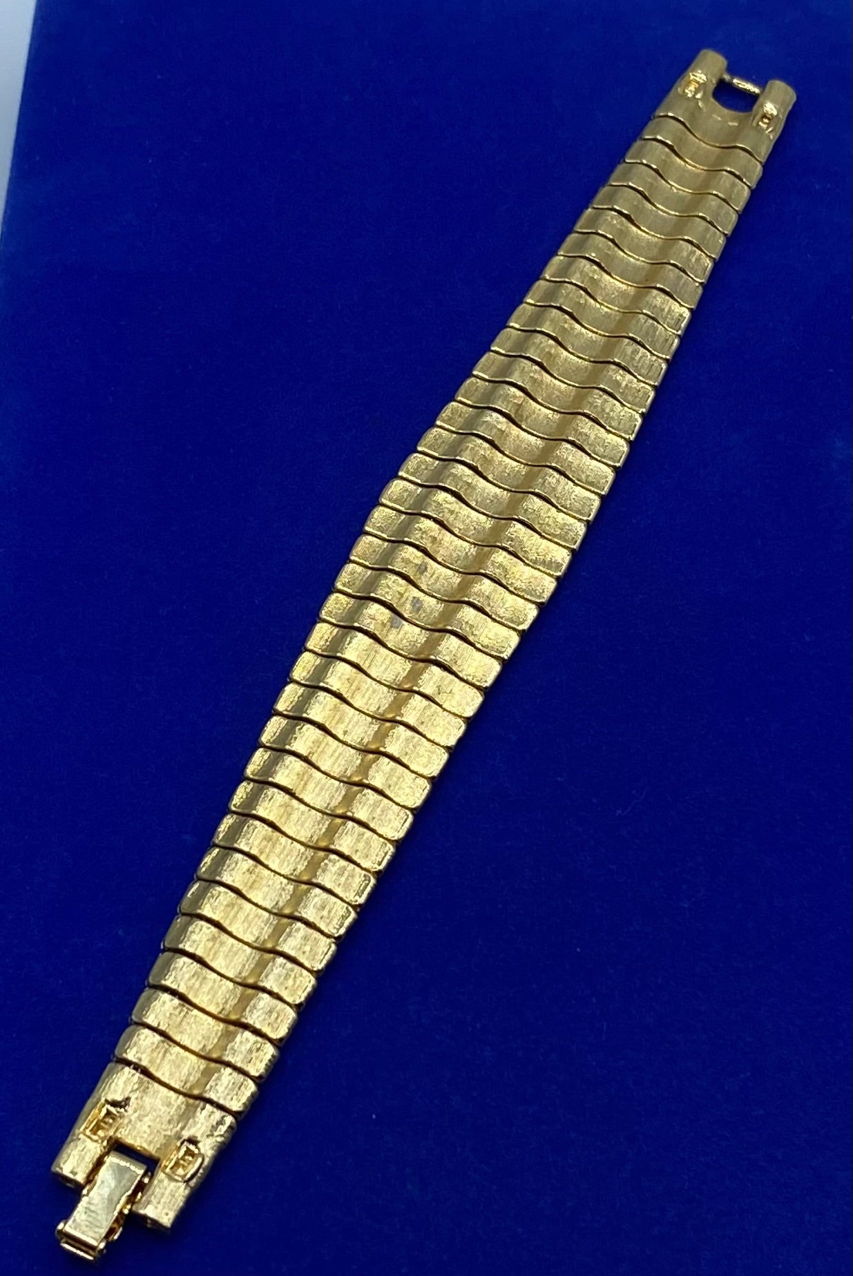 Vintage Gold Tone Panel Bracelet