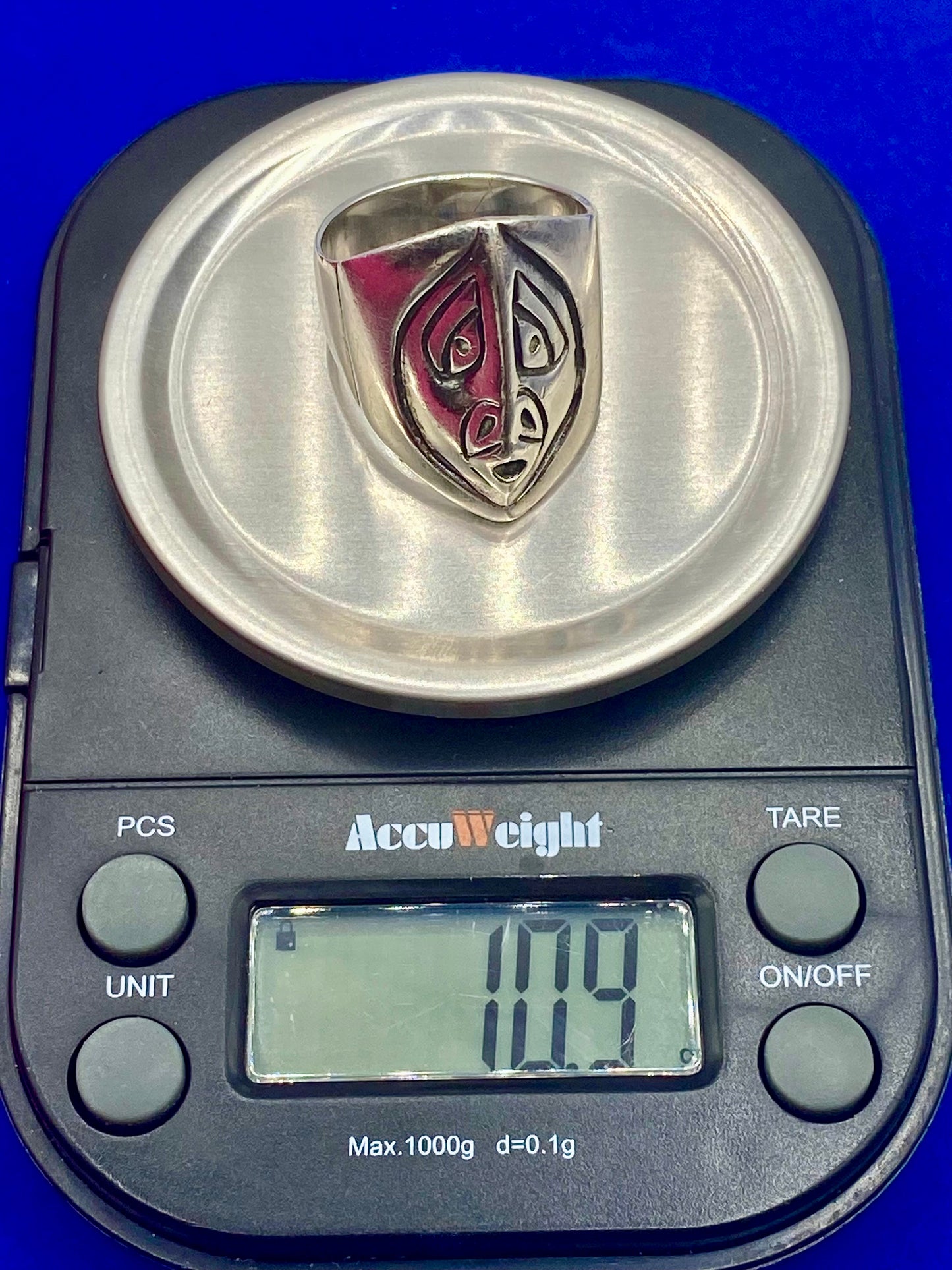 Sterling Silver Pacific Northwest Face Spirit Wind Ring
