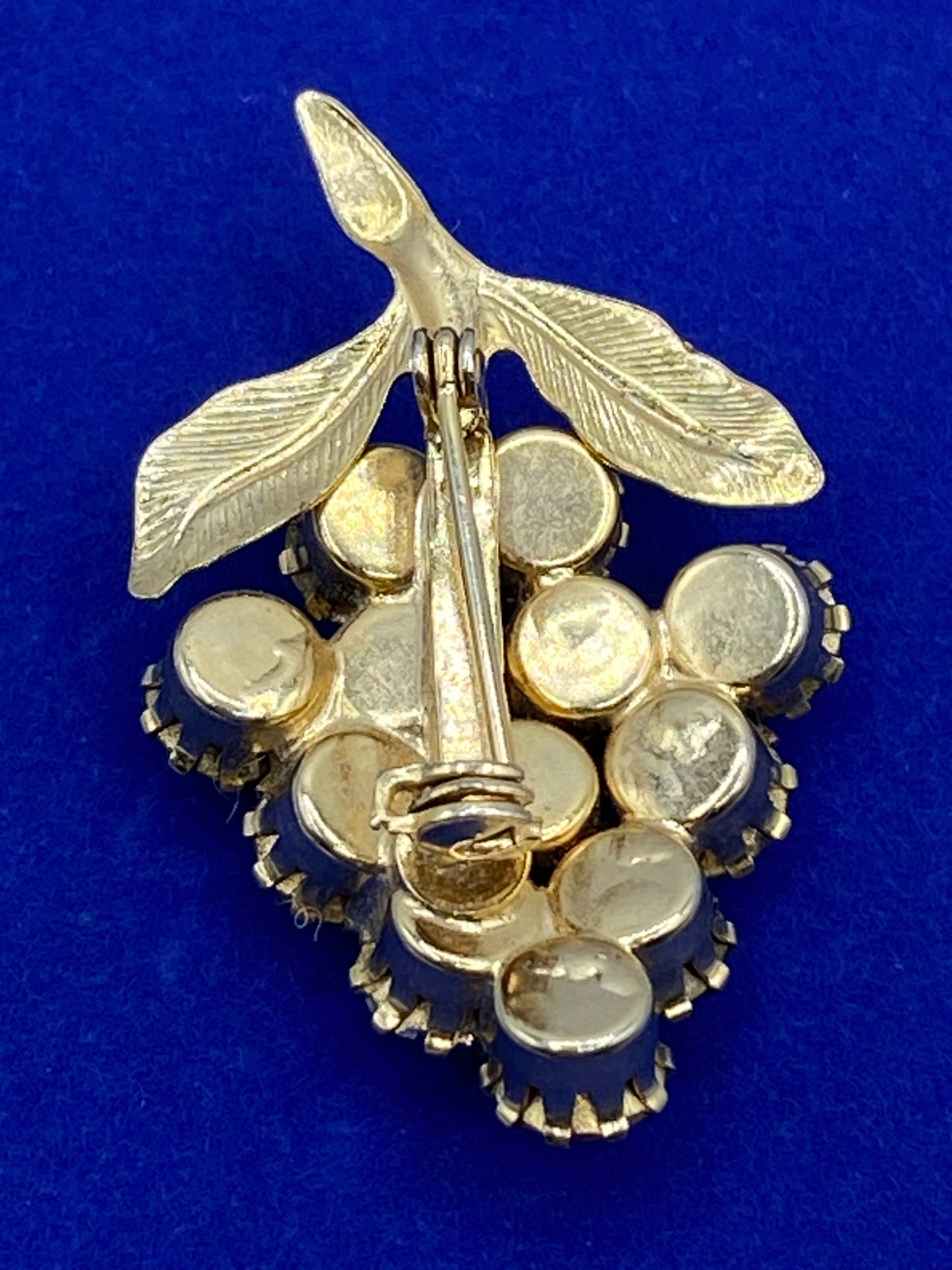 Rhinestone Grape Brooch