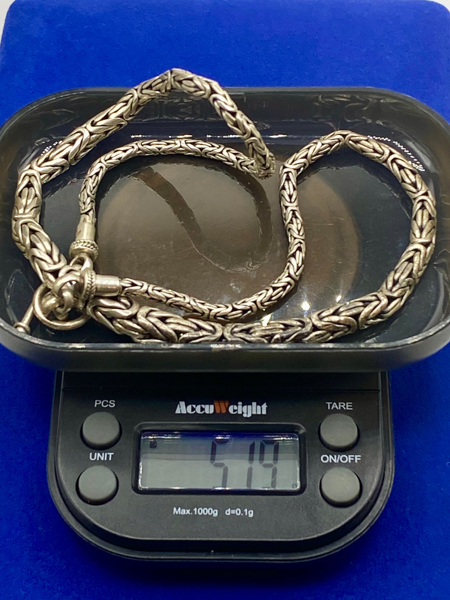 Sterling Silver BA Byzantine Chain Necklace