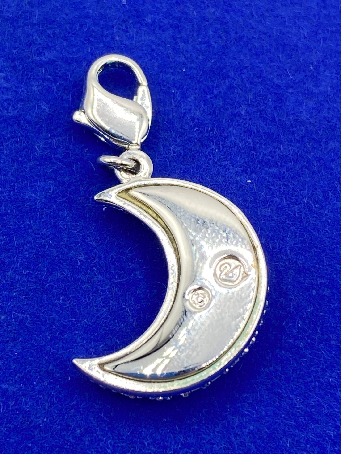 Swarovski Crystal Moon Charm