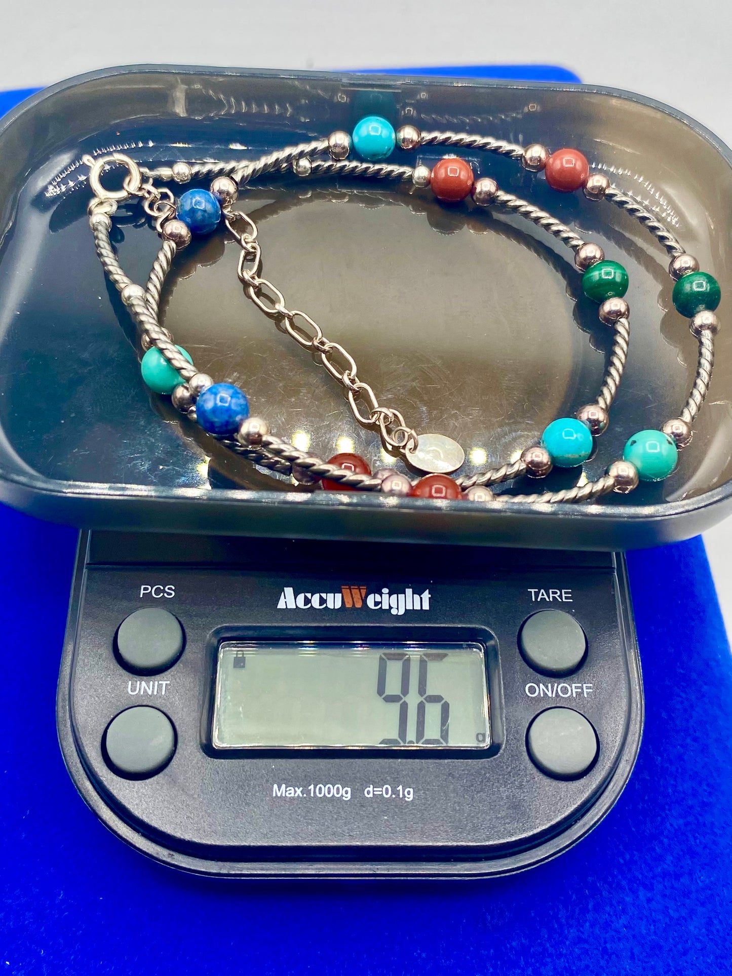 Sterling Silver Multi Gemstone Beaded Carolyn Pollack Relios Necklace