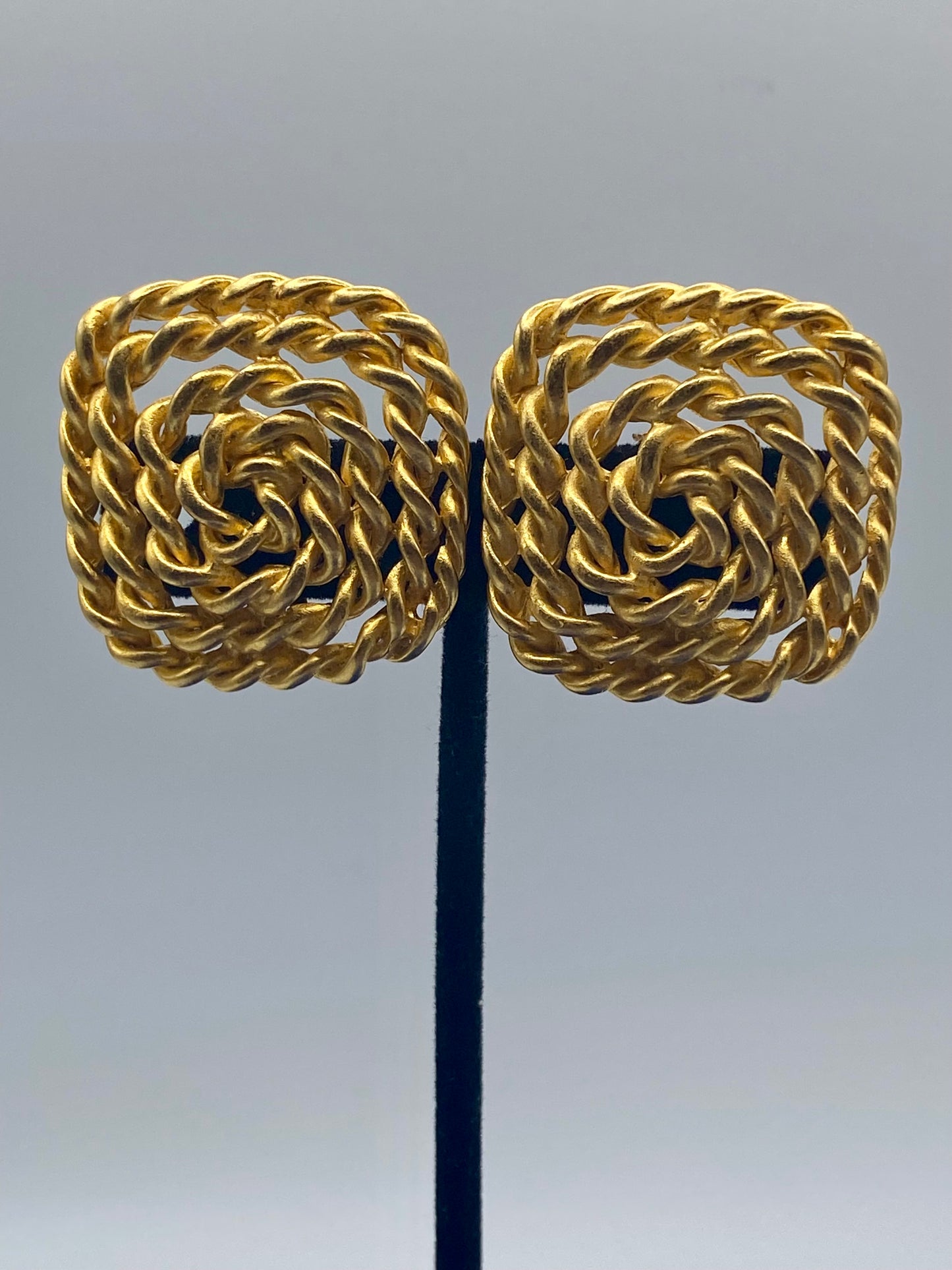 Gold Tone Square Rope Clip Ons