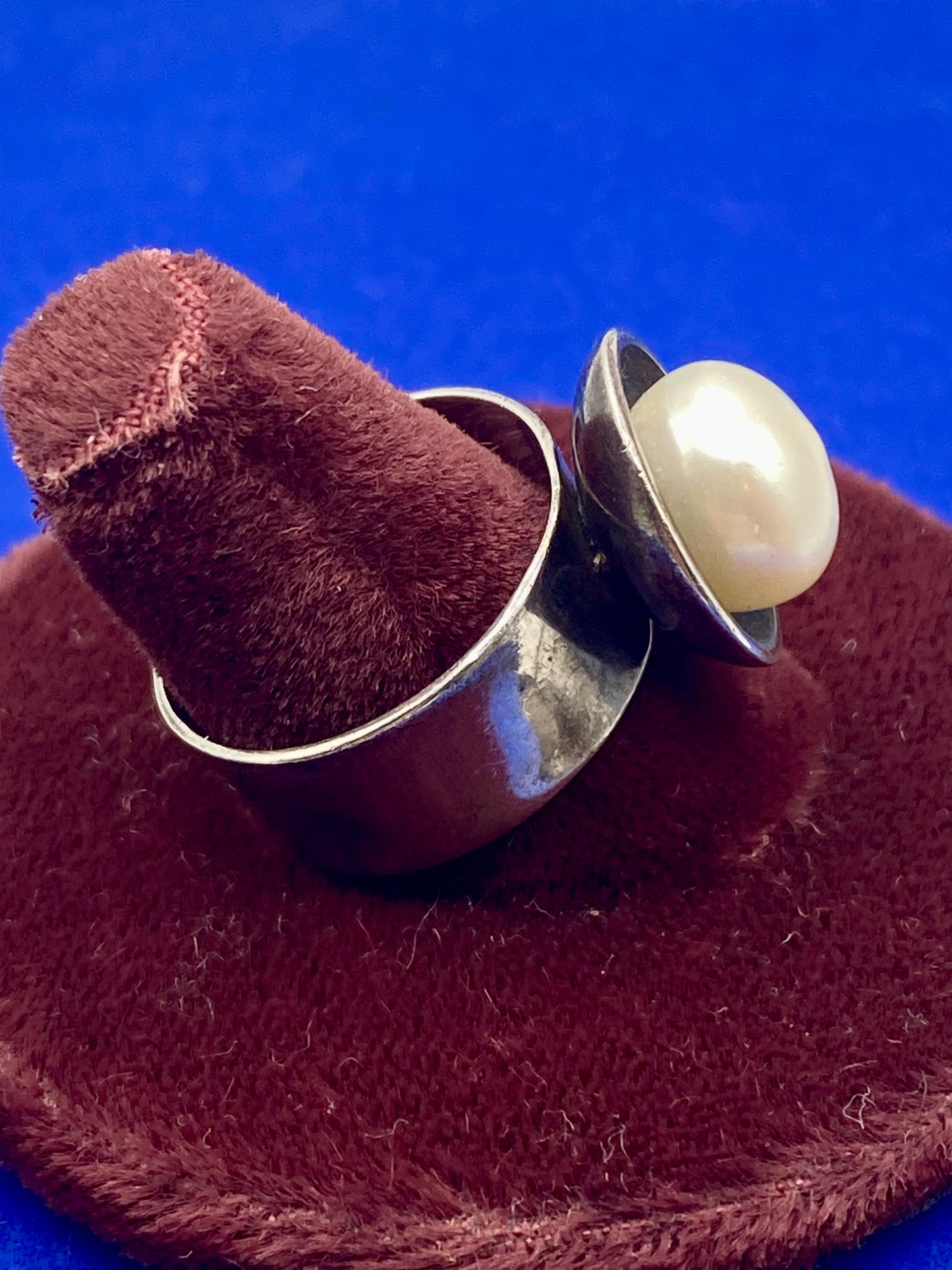 Sterling Silver Pearl Ring
