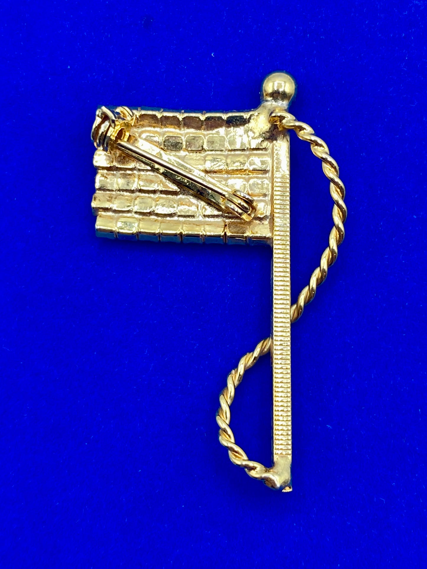 Rhinestone Flag Brooch