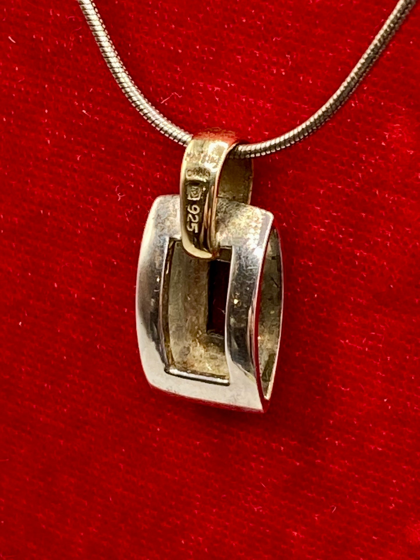 Sterling Silver Vermeil Garnet Necklace