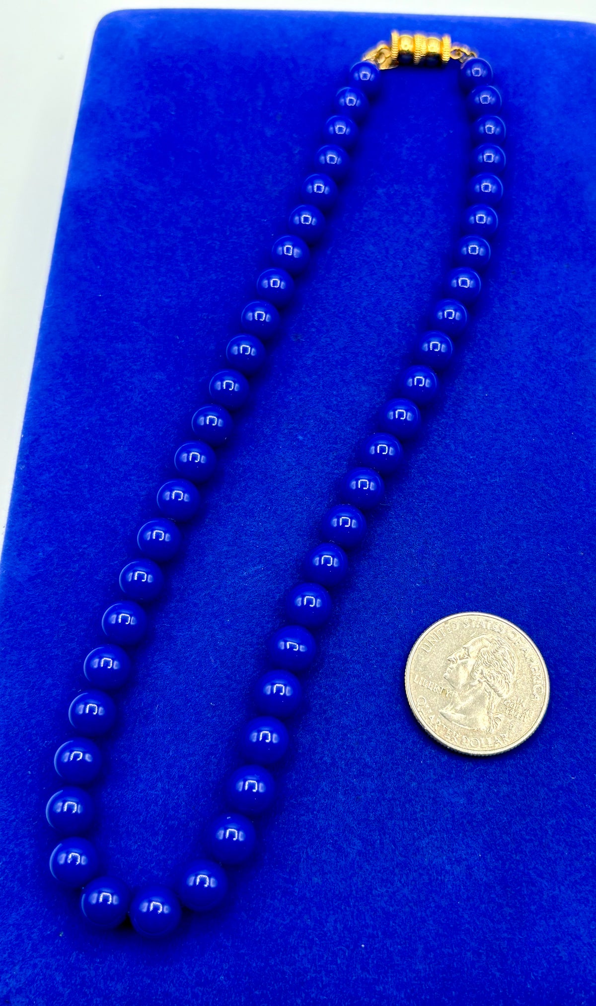Vintage Les Bernard Acrylic Blue Necklace