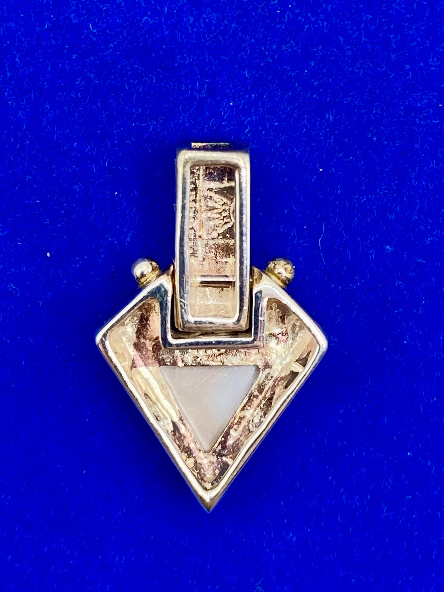 Modern Sterling Silver & Abalone/Mother of Pearl Pendant