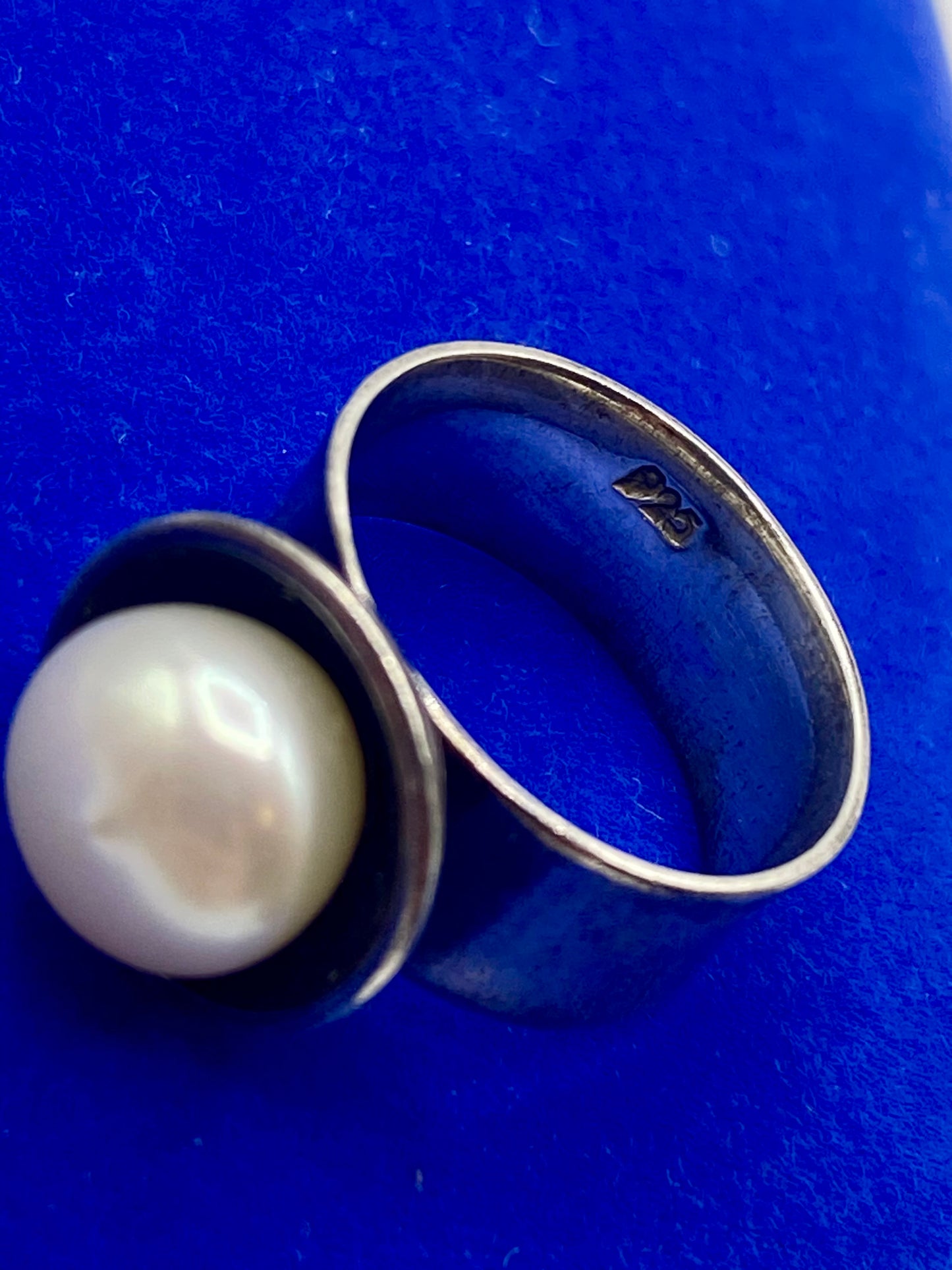 Sterling Silver Pearl Ring