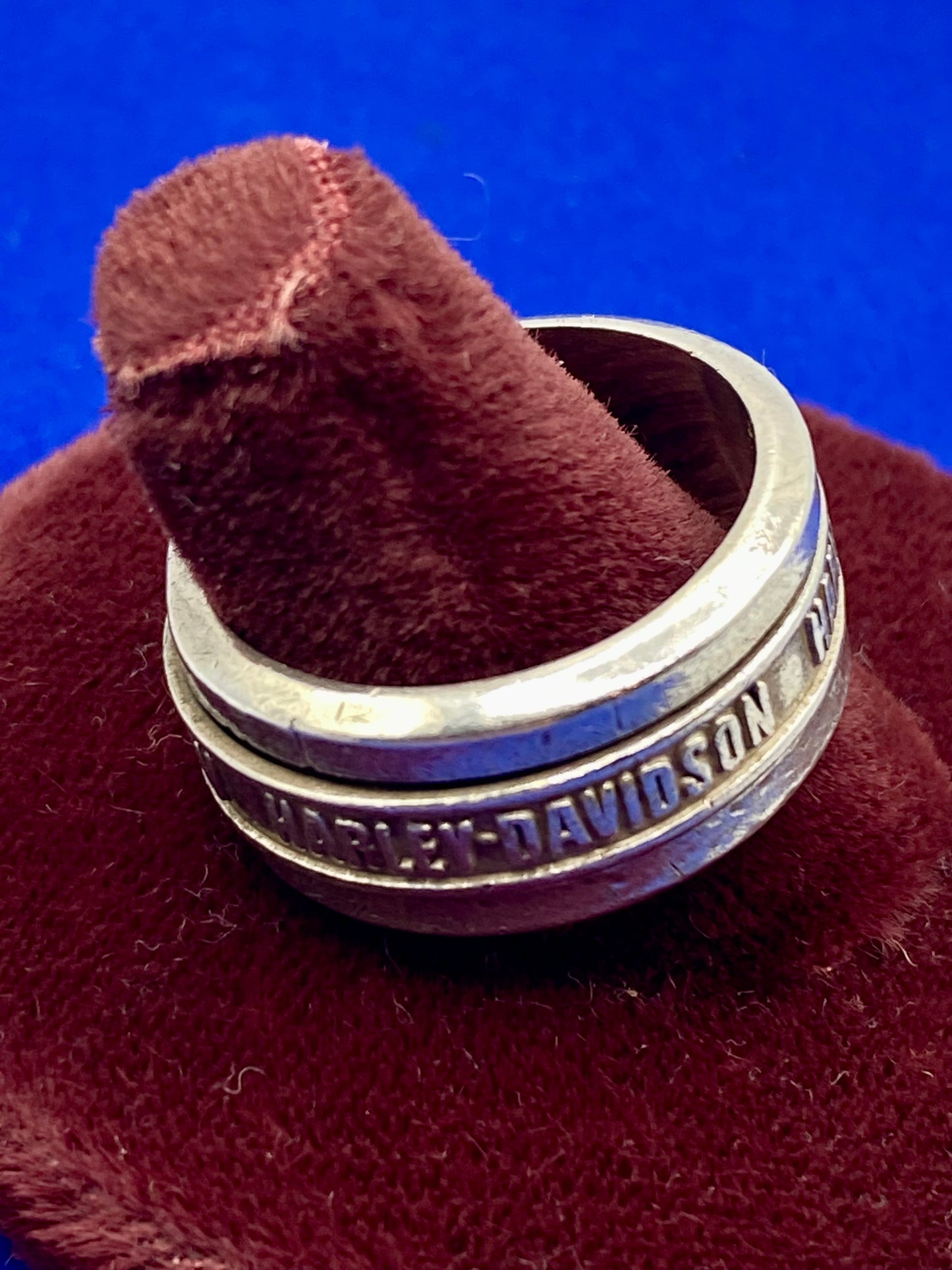 Vintage Sterling Silver Harley-Davidson Spinner Ring