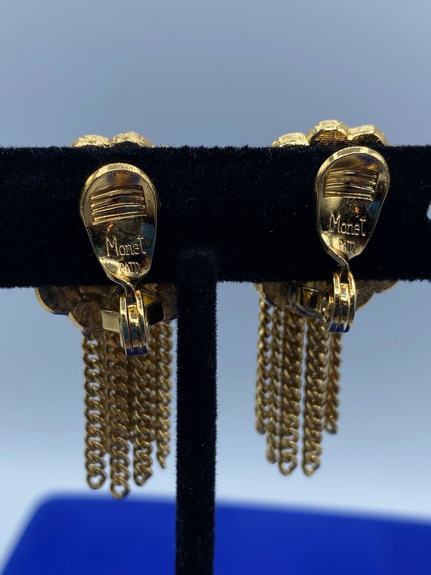 Monet Tassel Gold Tone Clip Ons