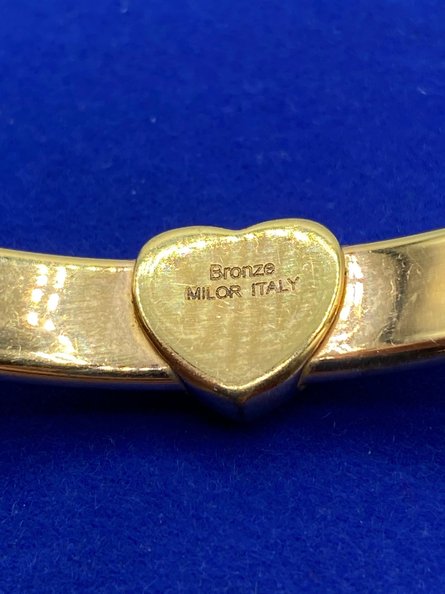 Bronze Milor Italy Heart Bangle Bracelet