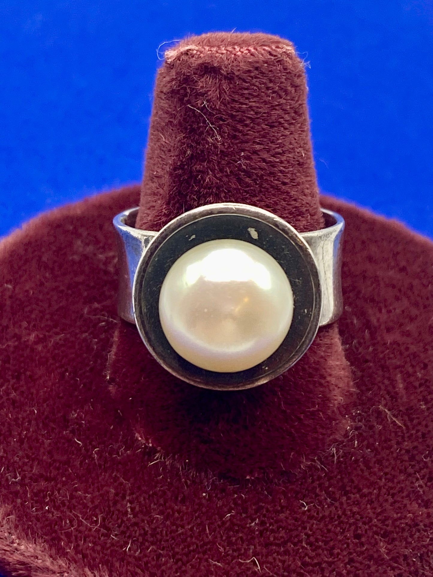 Sterling Silver Pearl Ring